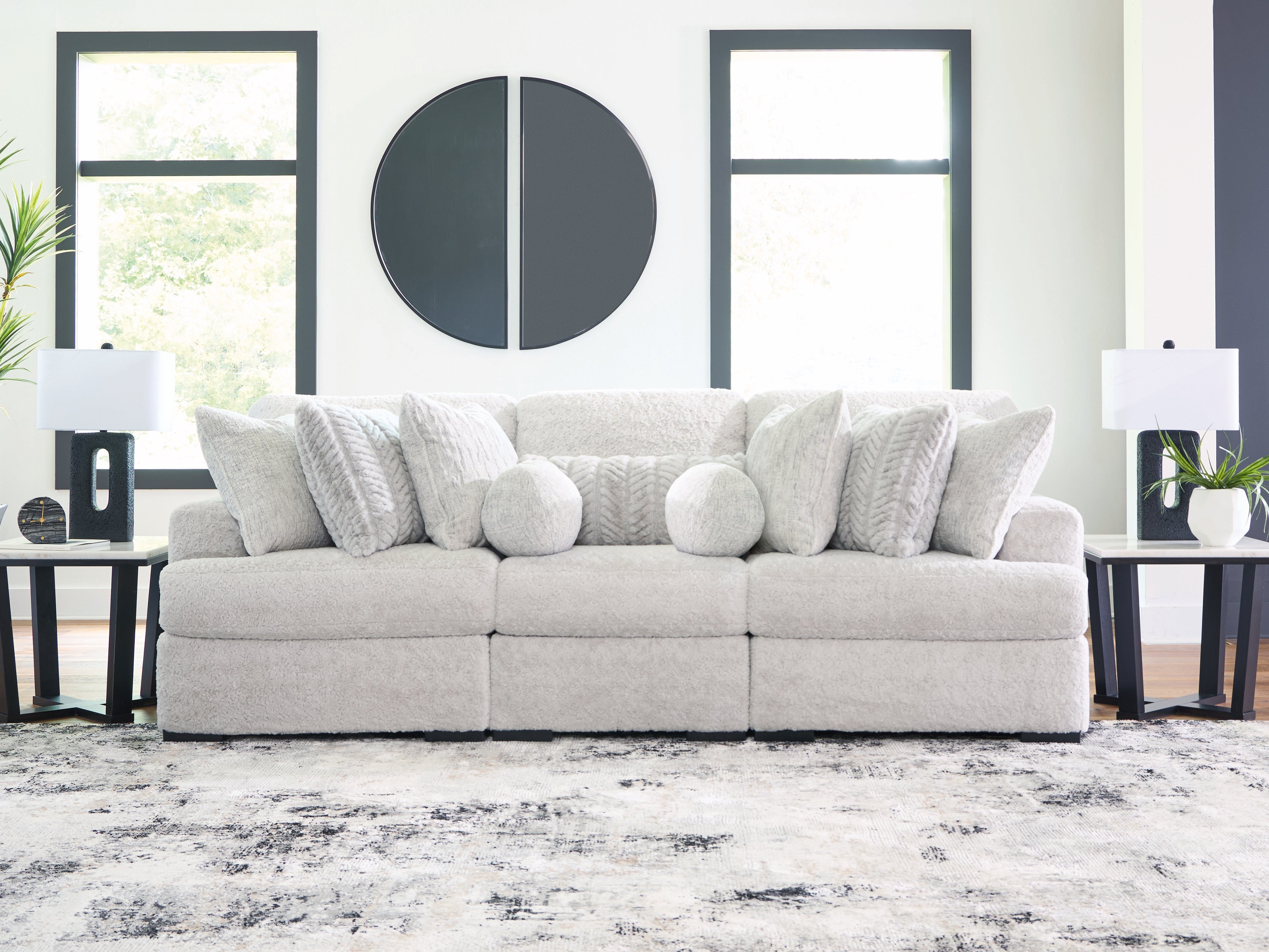 A2Z Furniture - Ashley Furniture - Cuddle Plush Sectional - RAF 3-Piece Sectional / Arctic - PC59106S5