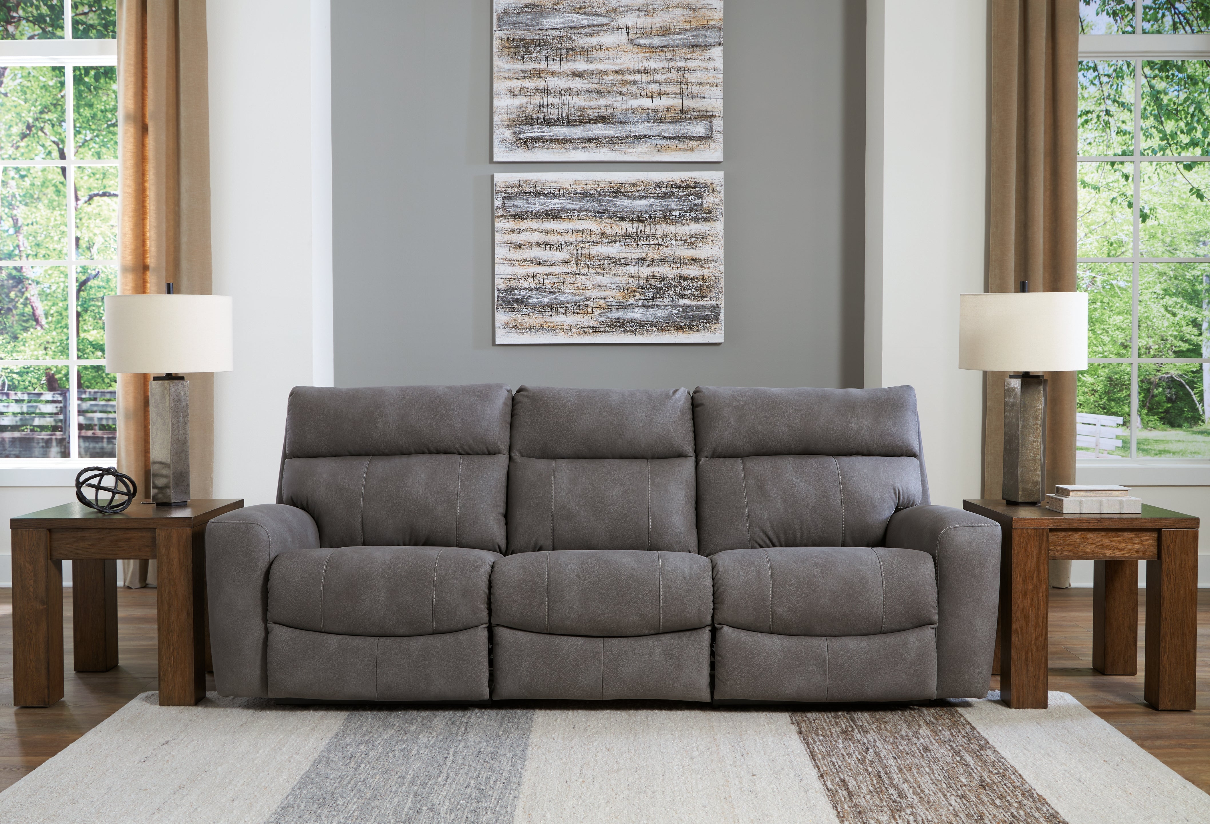 A2Z Furniture - Ashley Furniture - Next-Gen DuraPella Sectional - 3-Piece Power Reclining Sectional Sofa / Slate - 61003S2