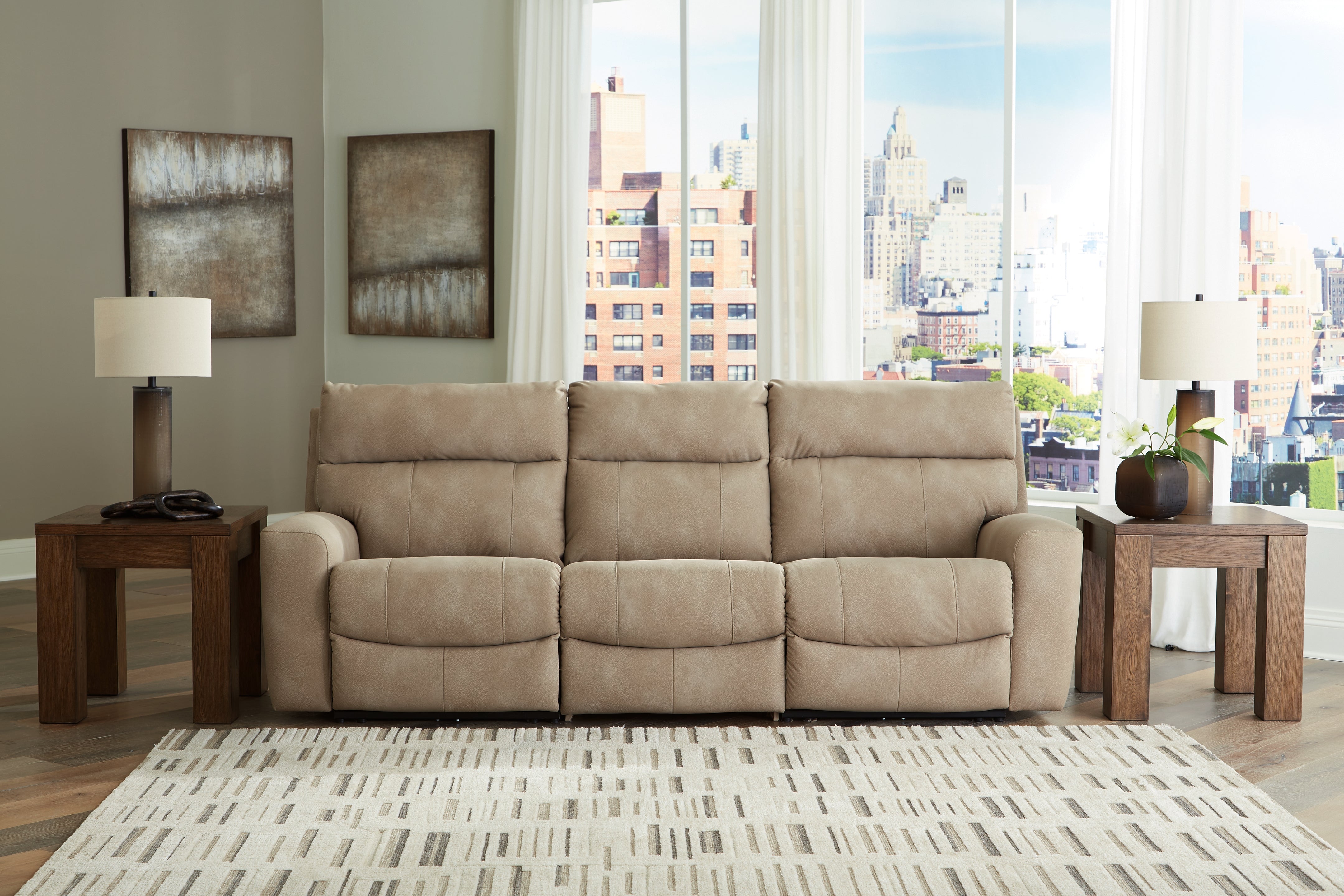 A2Z Furniture - Ashley Furniture - Next-Gen DuraPella Sectional - 3-Piece Power Reclining Sectional Sofa / Sand - 61004S2