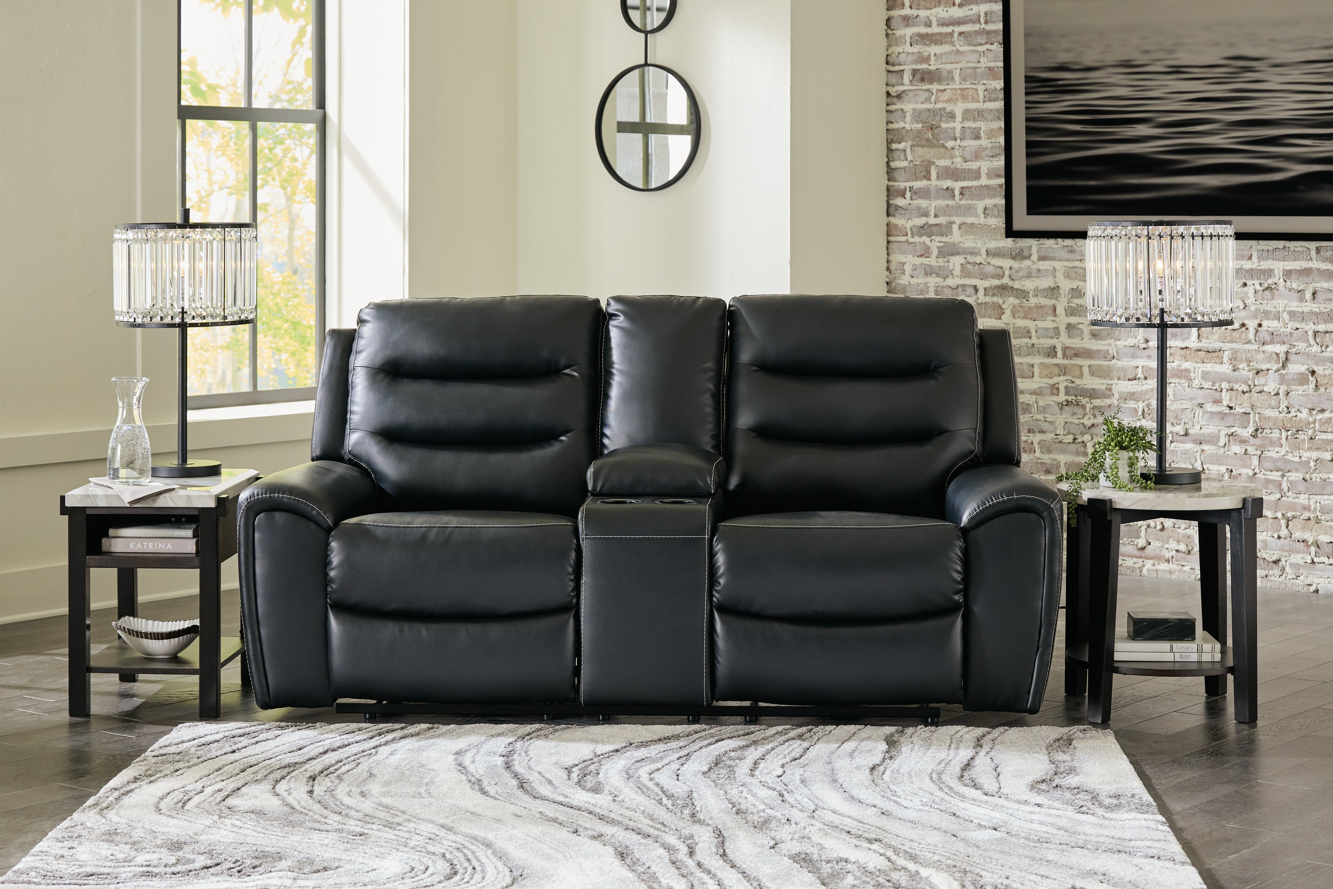 A2Z Furniture - Ashley Furniture - Warlin Living Room - PWR Recliner/ADJ Headrest / Black - 6110513