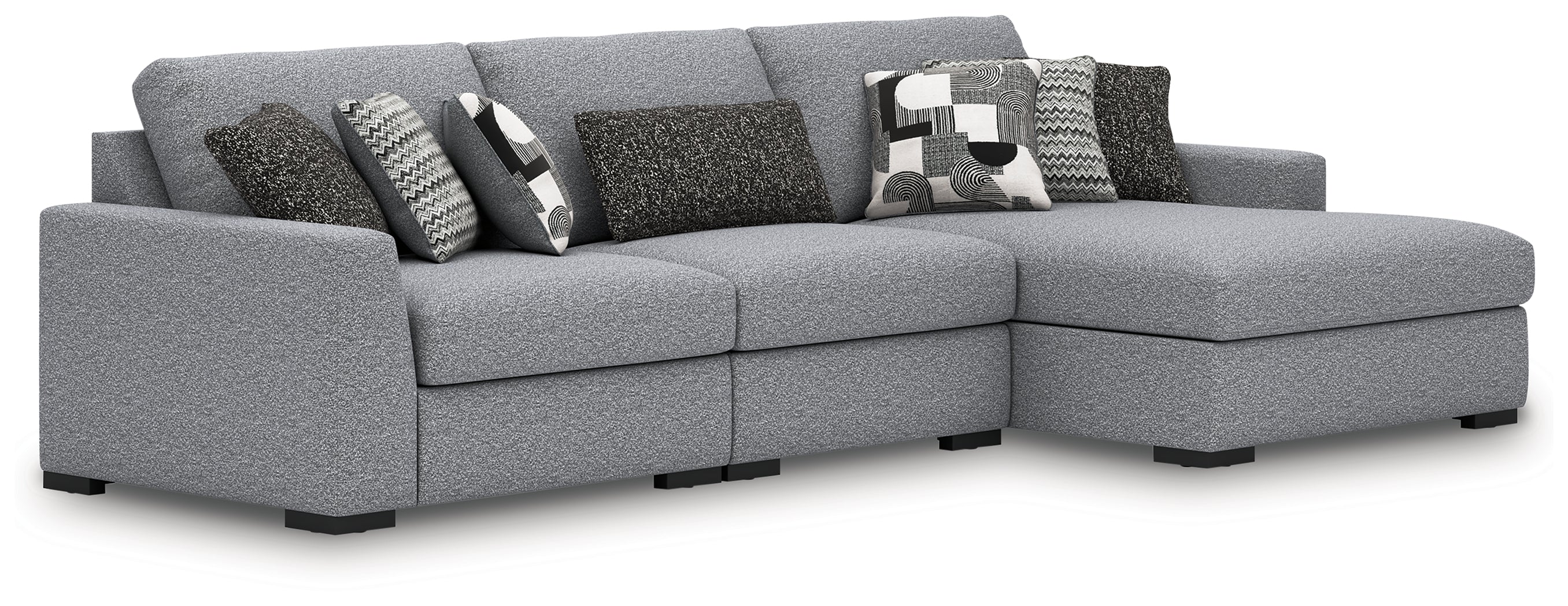 A2Z Furniture - Ashley Furniture - Bealton Sectional - RAF 3-Piece Sectional with Chaise / Salt and Pepper - 61305S3