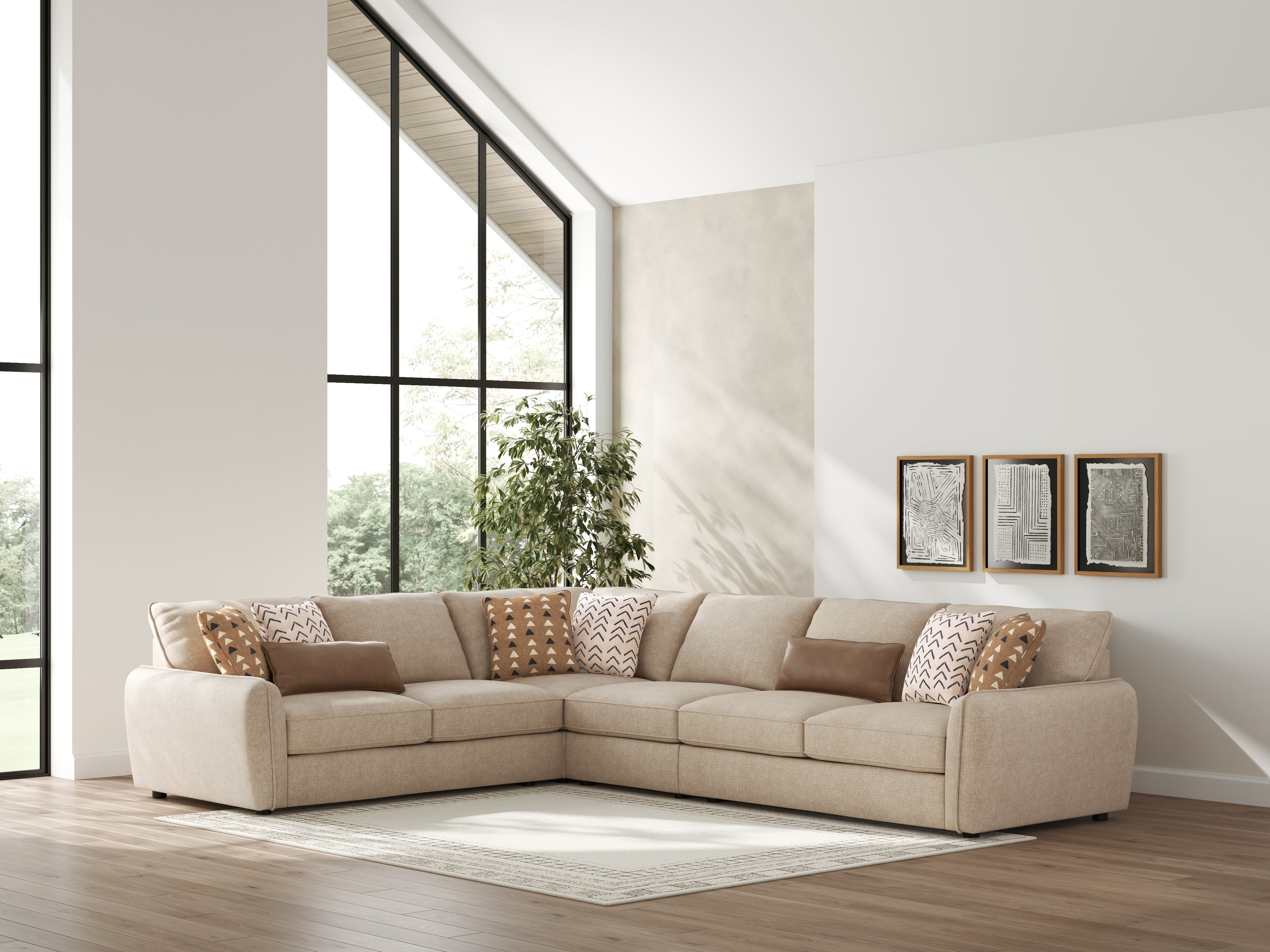 A2Z Furniture - Ashley Furniture - Seyler Sectional - LAF 4-Piece Sectional / Sand - 61405S2