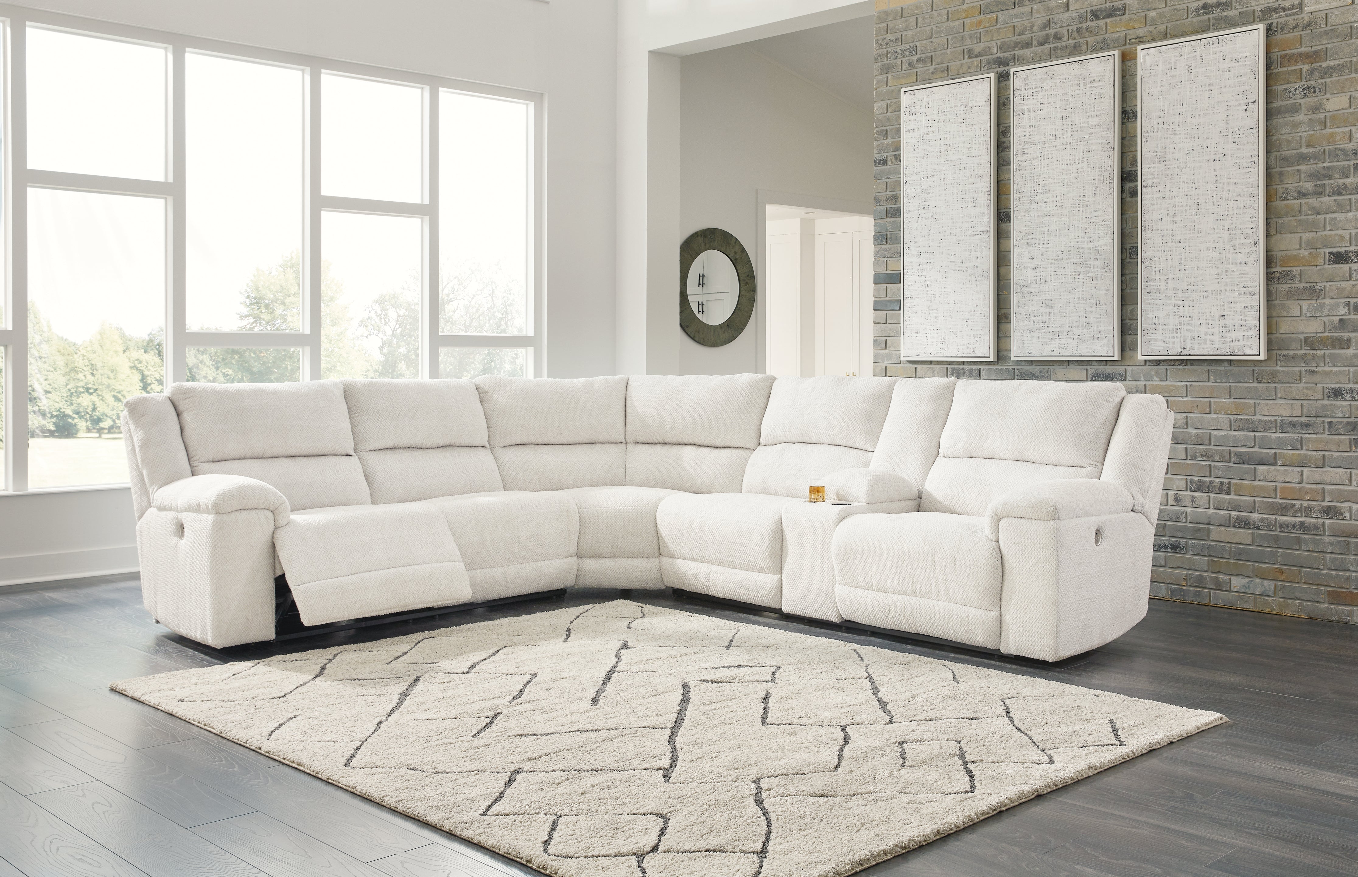 A2Z Furniture - Ashley Furniture - Keensburg Sectional - 3-Piece Power Reclining Sectional / Linen - 61807S2