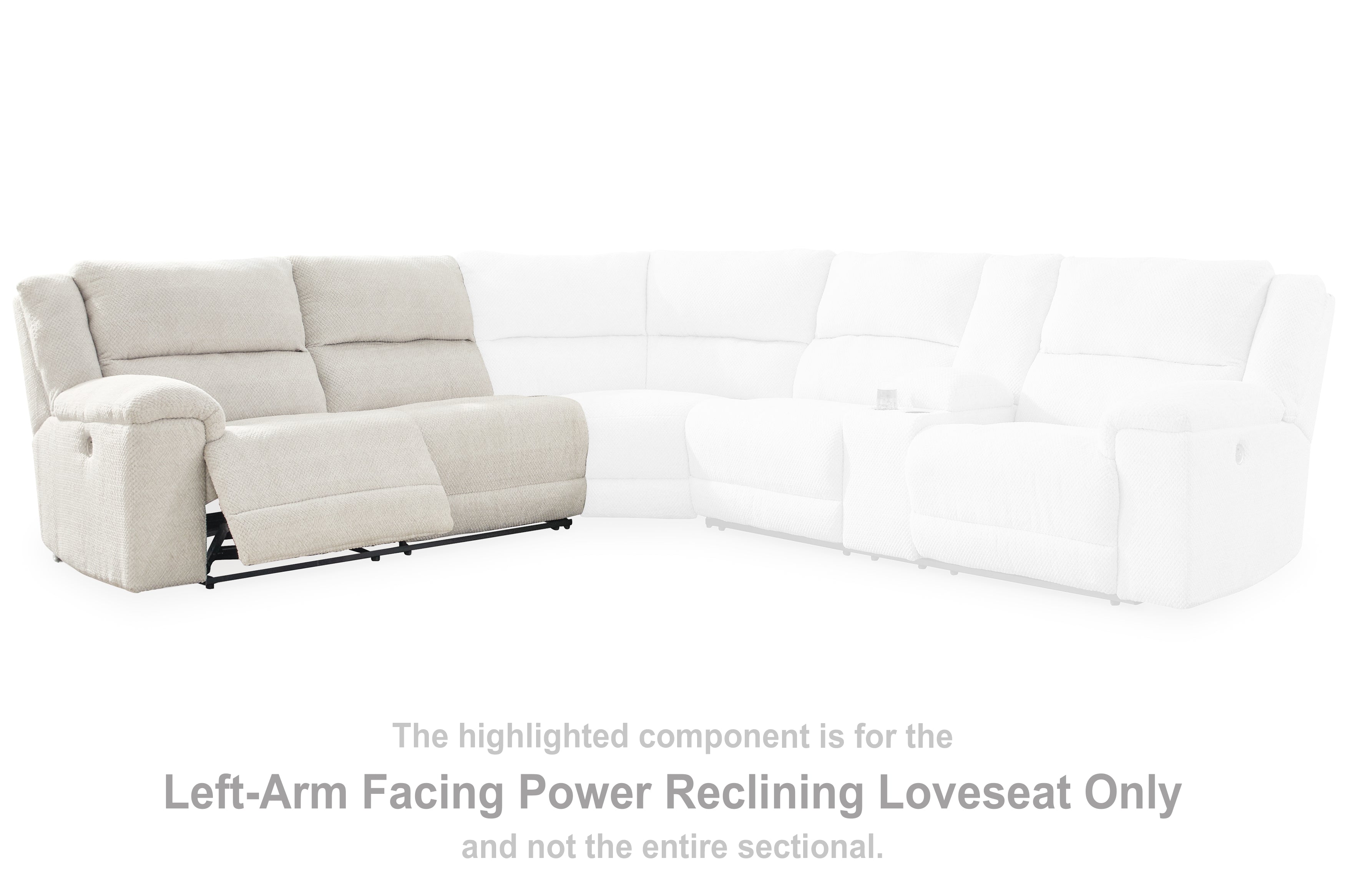 A2Z Furniture - Ashley Furniture - Keensburg Sectional - LAF Reclining Power Loveseat / Linen - 6180763