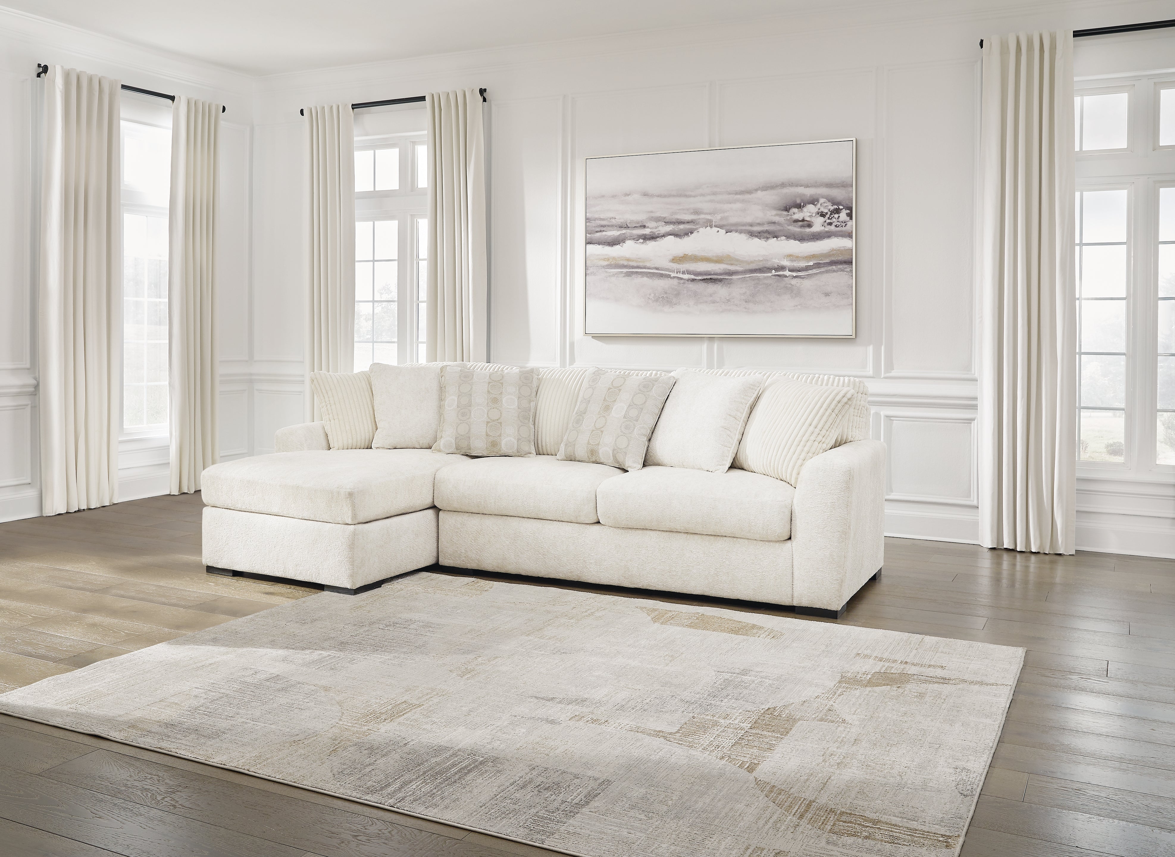 A2Z Furniture - Ashley Furniture - Chessington Sectional - RAF 2-Piece Sectional with Chaise / Ivory - 61904S1