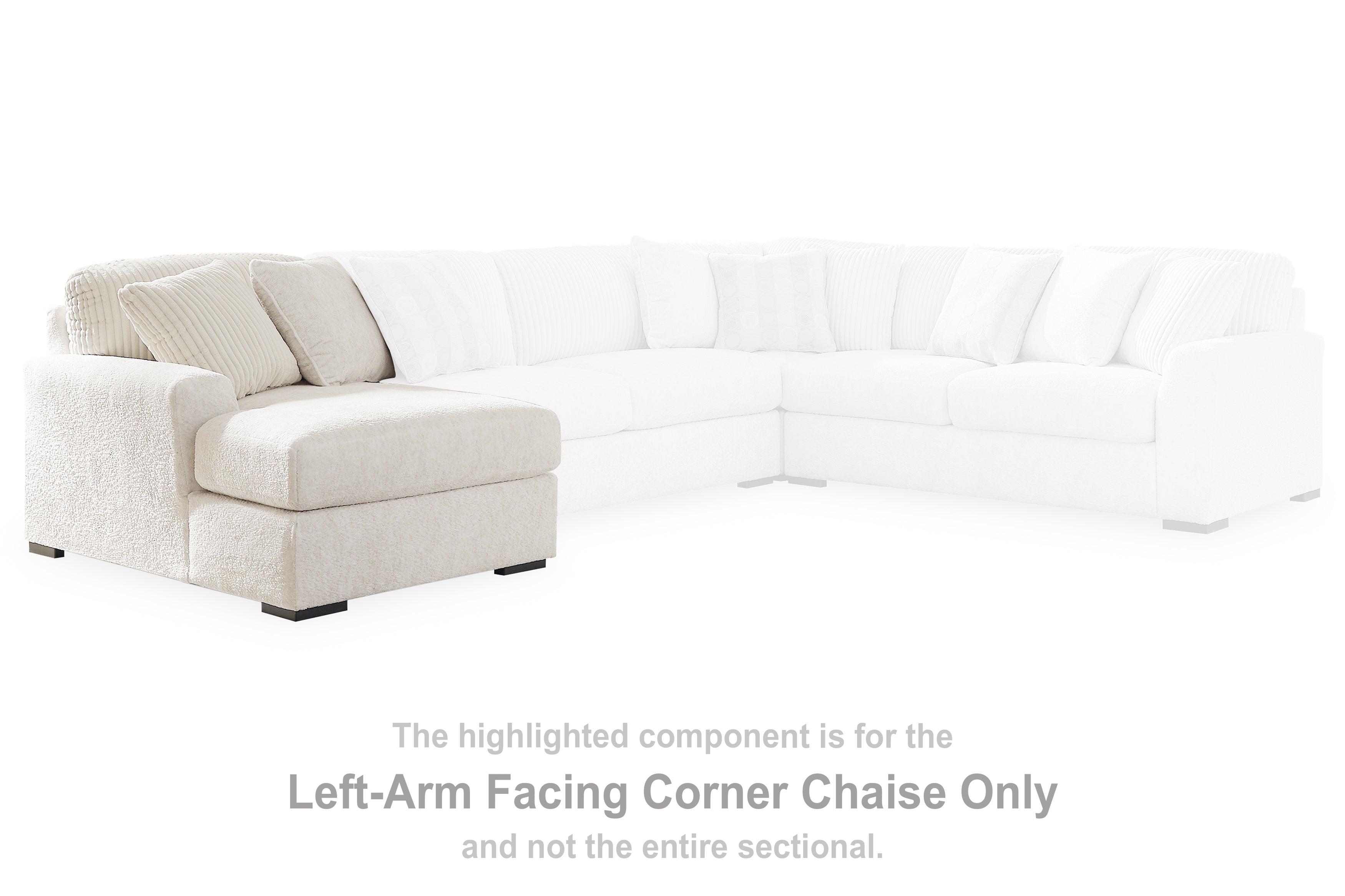 A2Z Furniture - Ashley Furniture - Chessington Sectional - LAF Corner Chaise / Ivory - 6190416