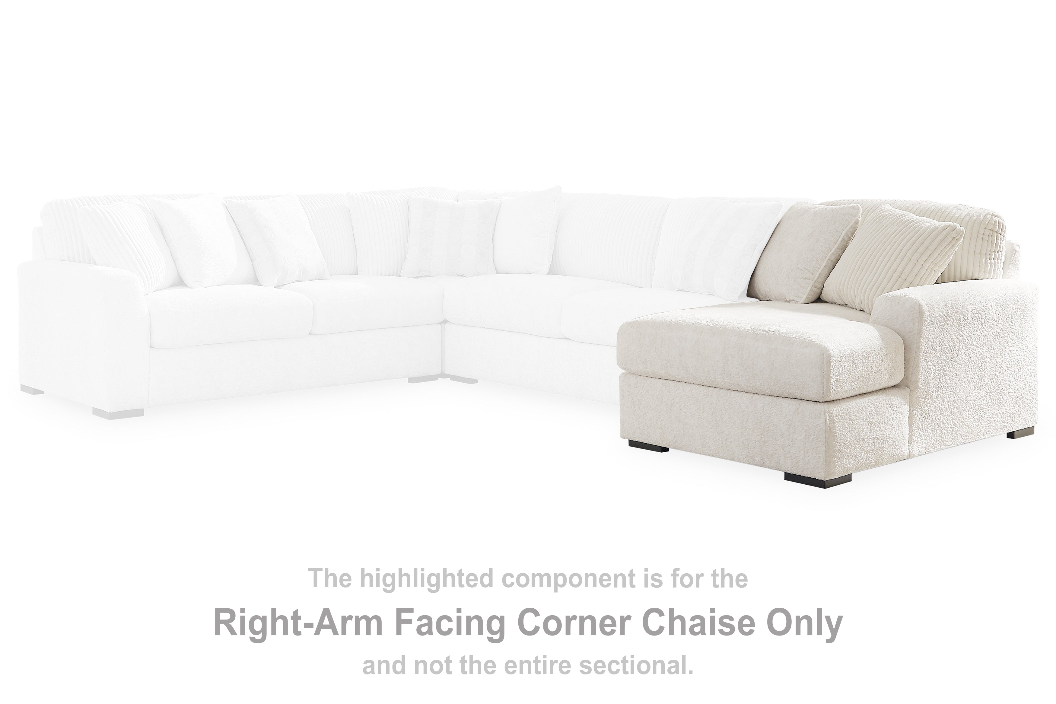 A2Z Furniture - Ashley Furniture - Chessington Sectional - RAF Corner Chaise / Ivory - 6190417