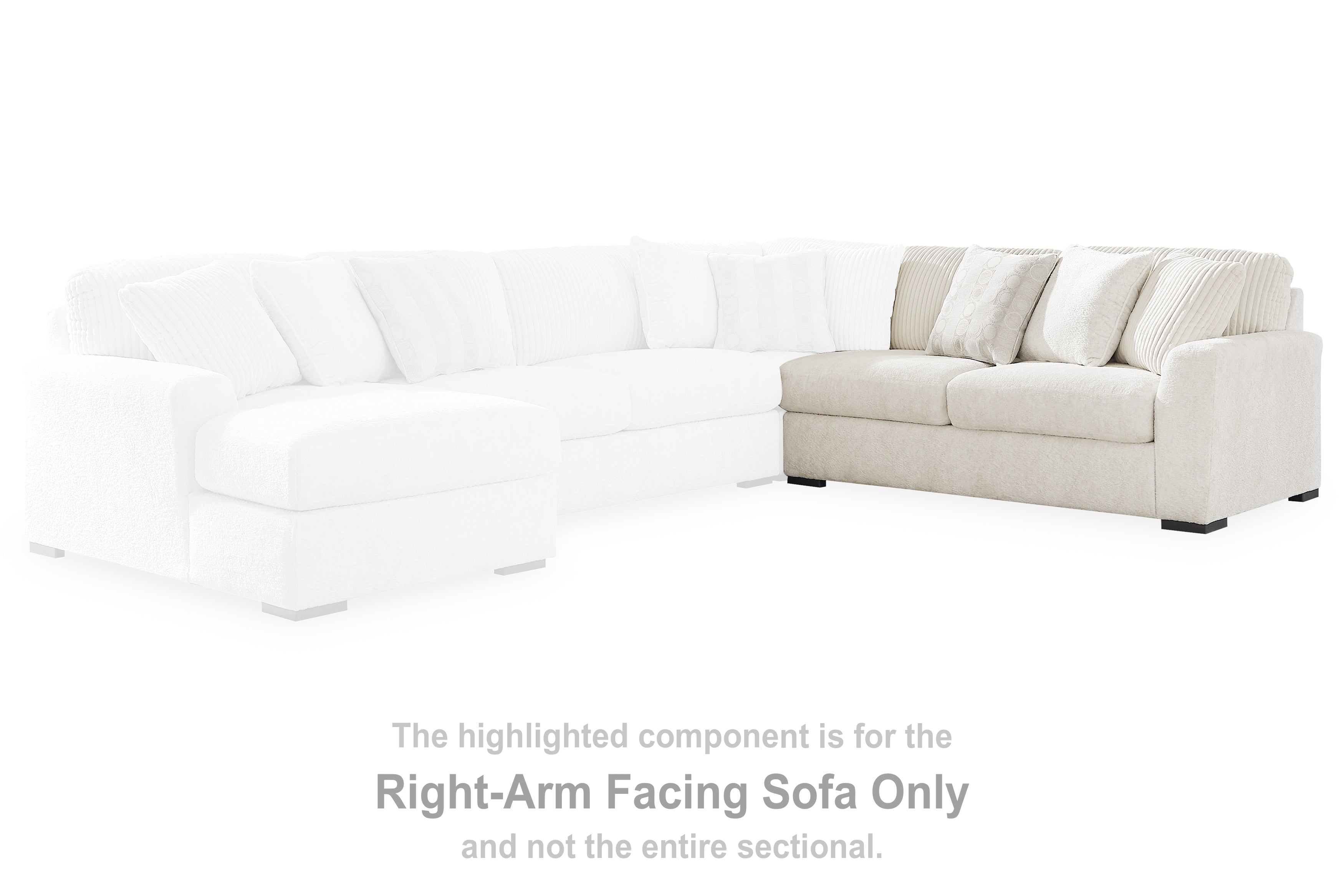 A2Z Furniture - Ashley Furniture - Chessington Sectional - RAF Sofa / Ivory - 6190467