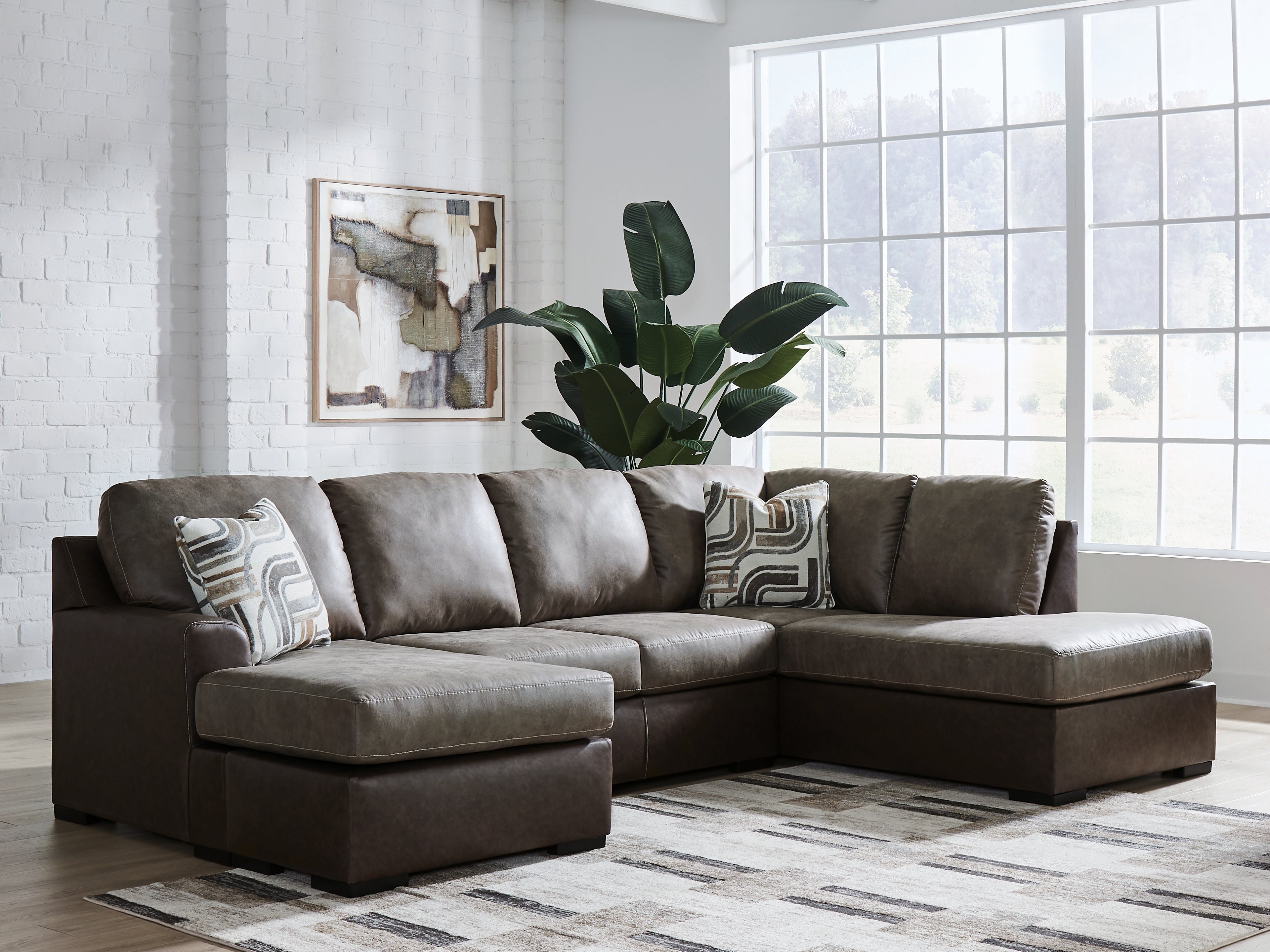 A2Z Furniture - Ashley Furniture - Castille Way Sectional - LAF 2-Piece Sectional with Chaise / Fossil - PC62703S2