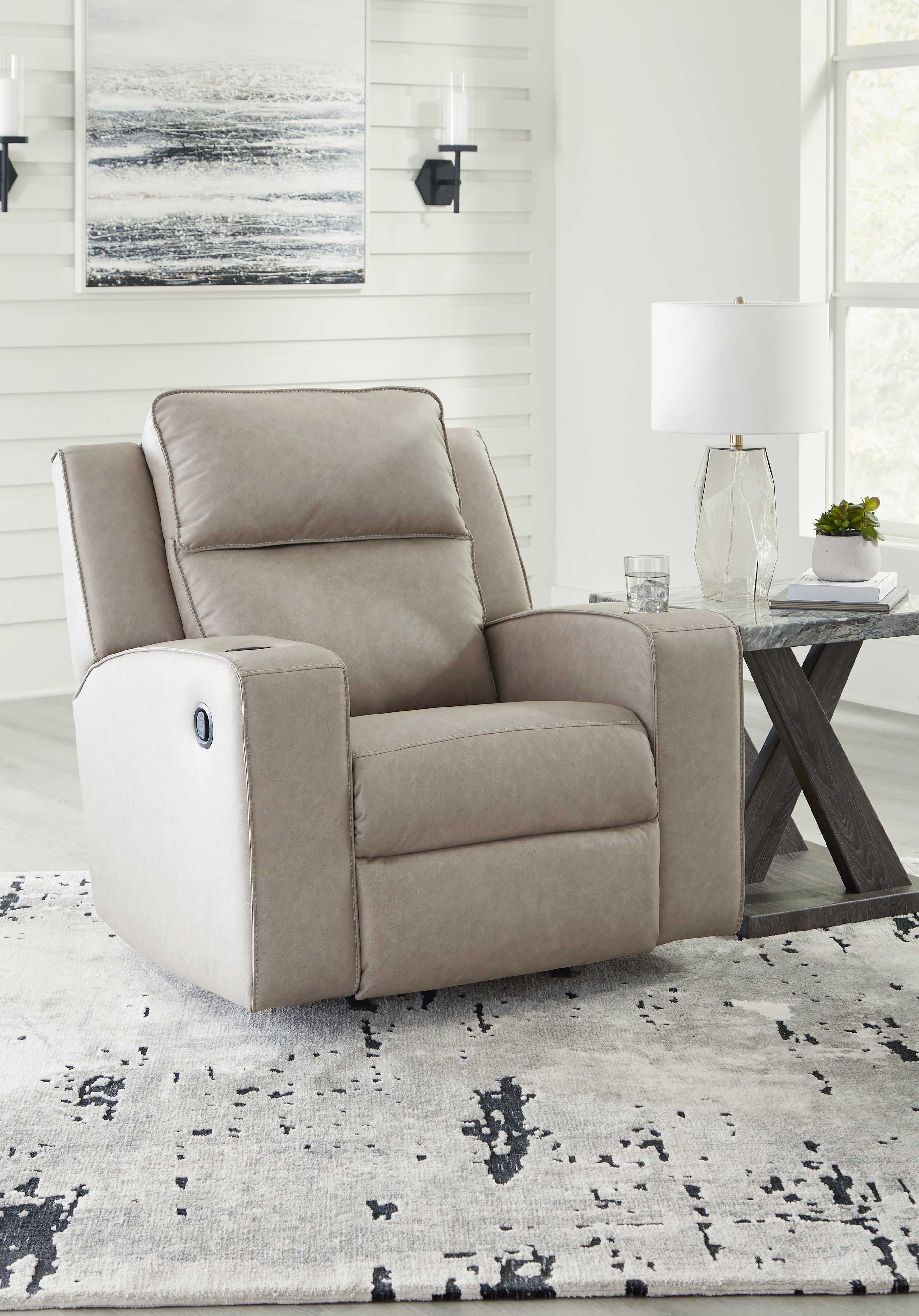 A2Z Furniture - Ashley Furniture - Lavenhorne Living Room - Rocker Recliner / Pebble - 6330725