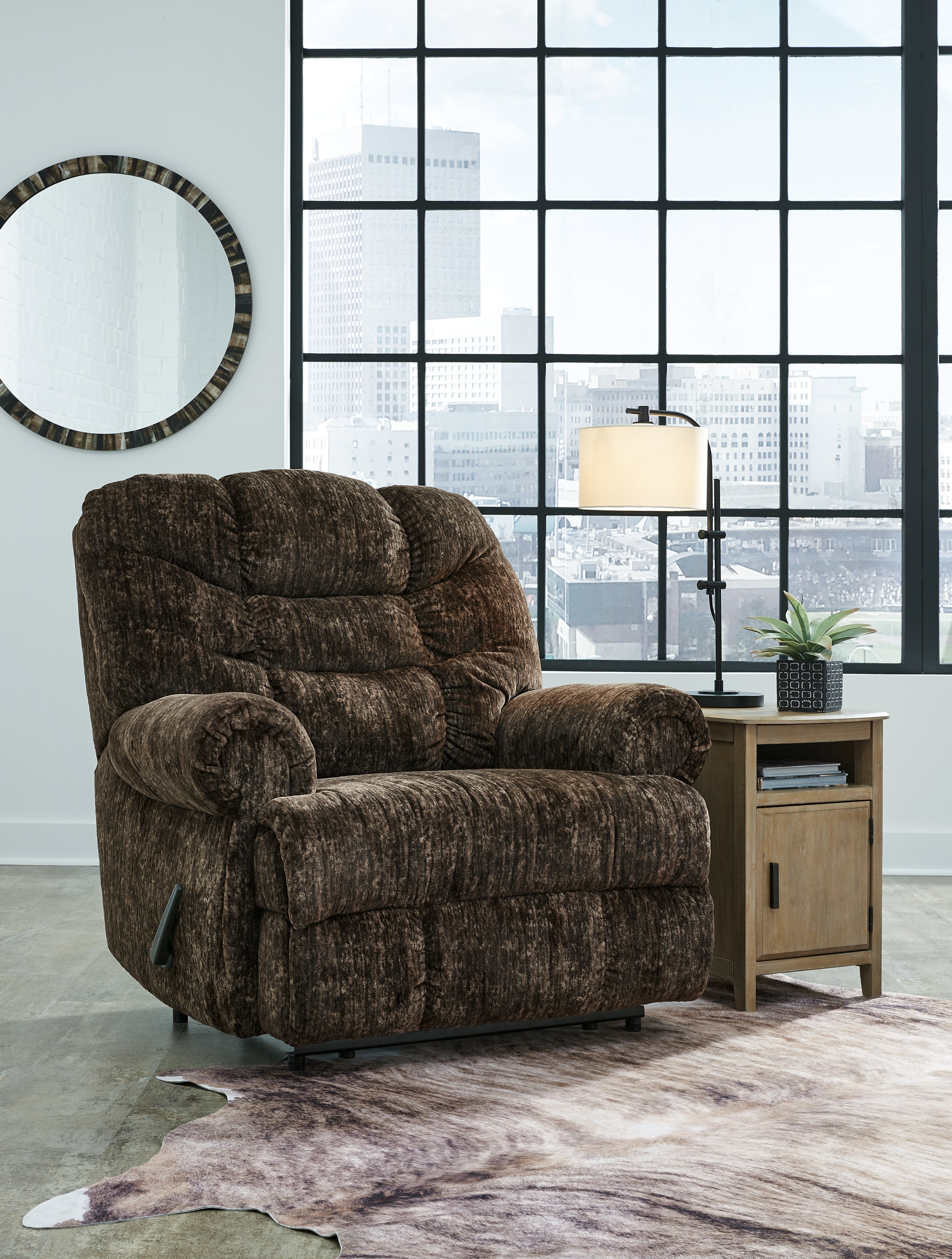 A2Z Furniture - Ashley Furniture - Movie Man Living Room - Zero Wall Recliner / Chocolate - 6380229