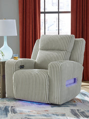 A2Z Furniture - Ashley Furniture - Forest Lake Living Room - PWR Recliner/ADJ Headrest / Alloy - PC6420313
