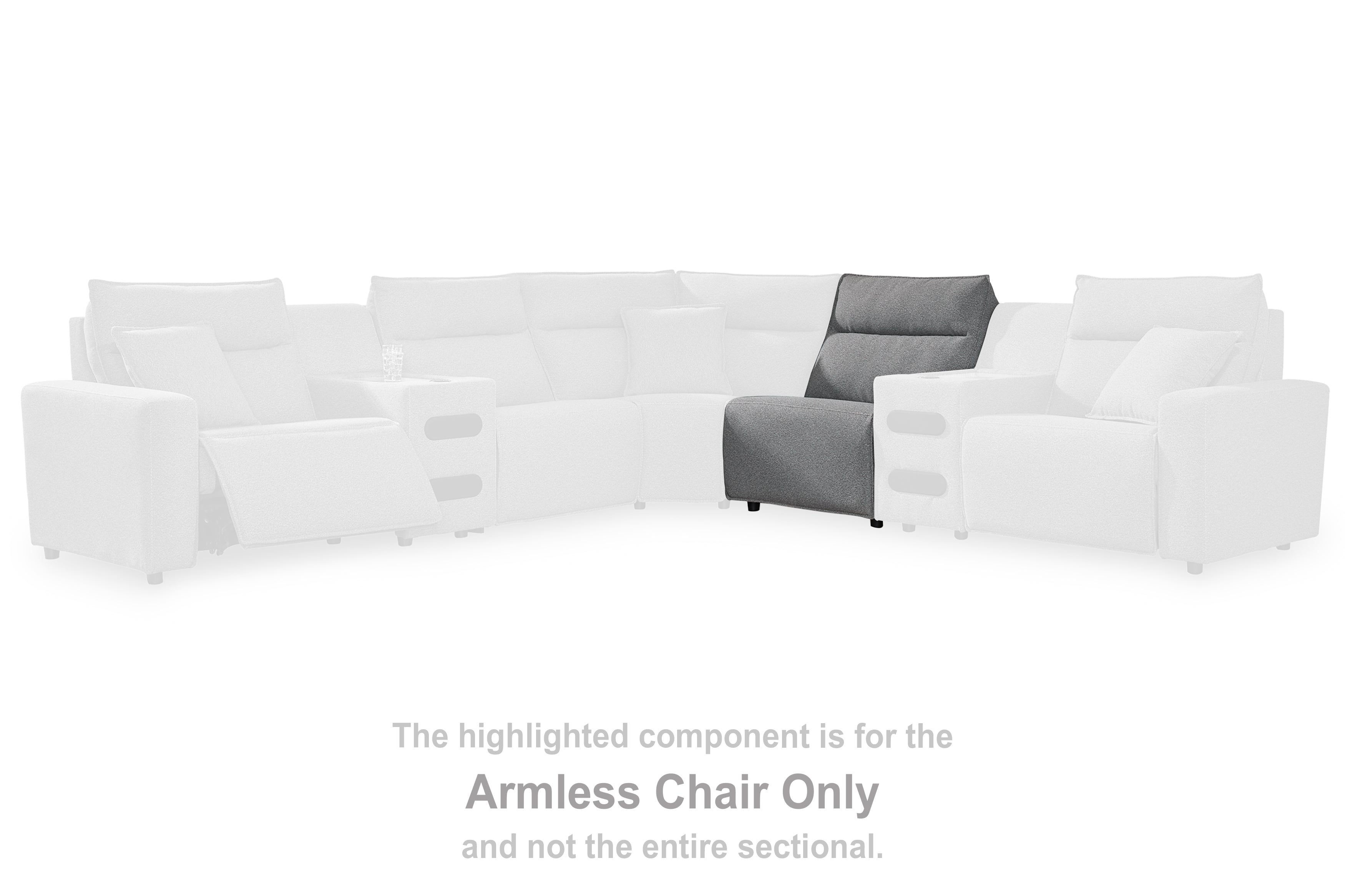 A2Z Furniture - Ashley Furniture - ModMax II Sectional - Armless Chair / Salt and Pepper - 6590646
