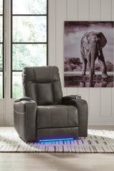 A2Z Furniture - Ashley Furniture - Feazada Living Room - PWR Recliner/ADJ Headrest / Sapphire - 6620613