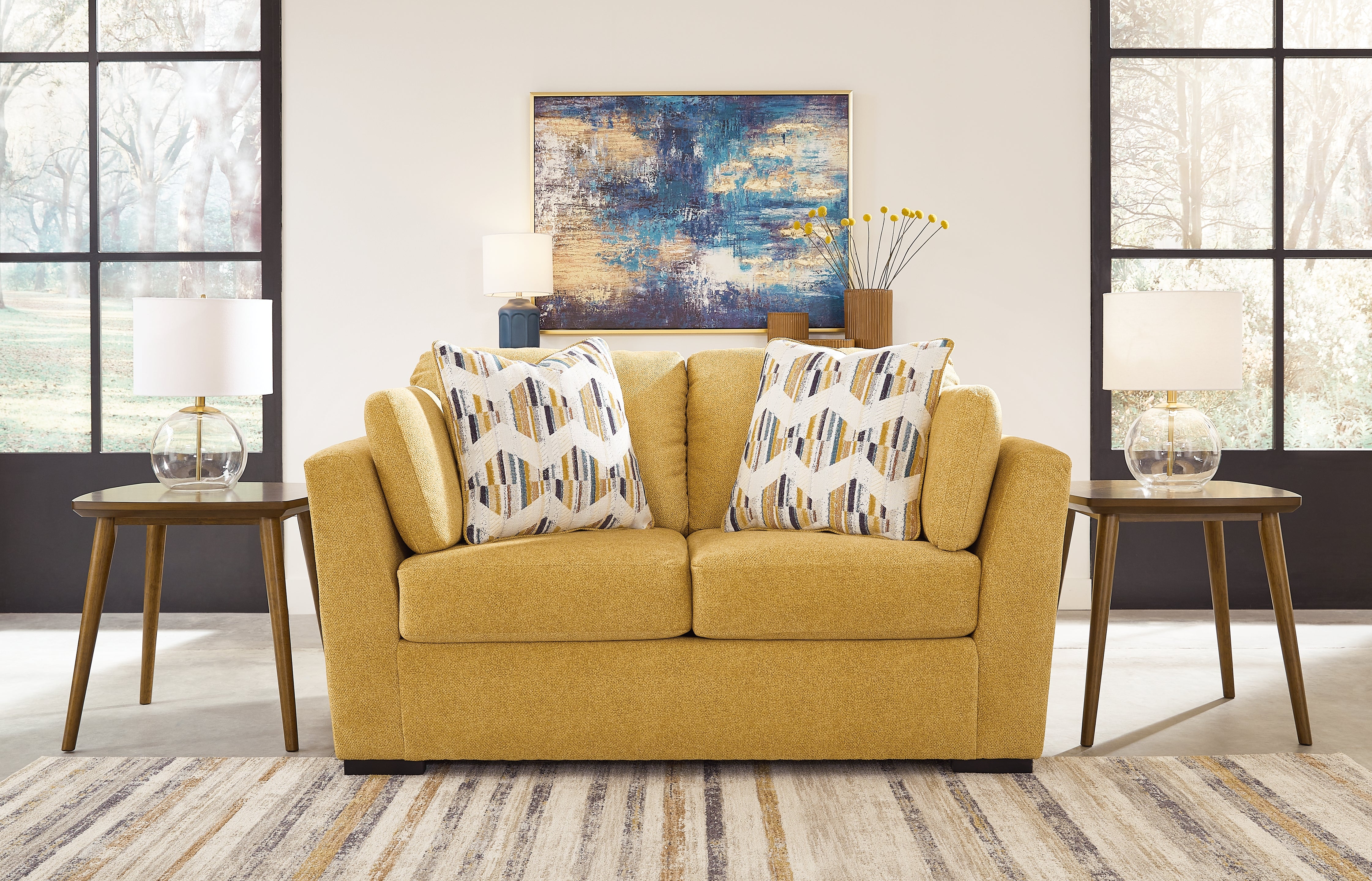 A2Z Furniture - Ashley Furniture - Keerwick Living Room - Loveseat / Sunflower - 6750635