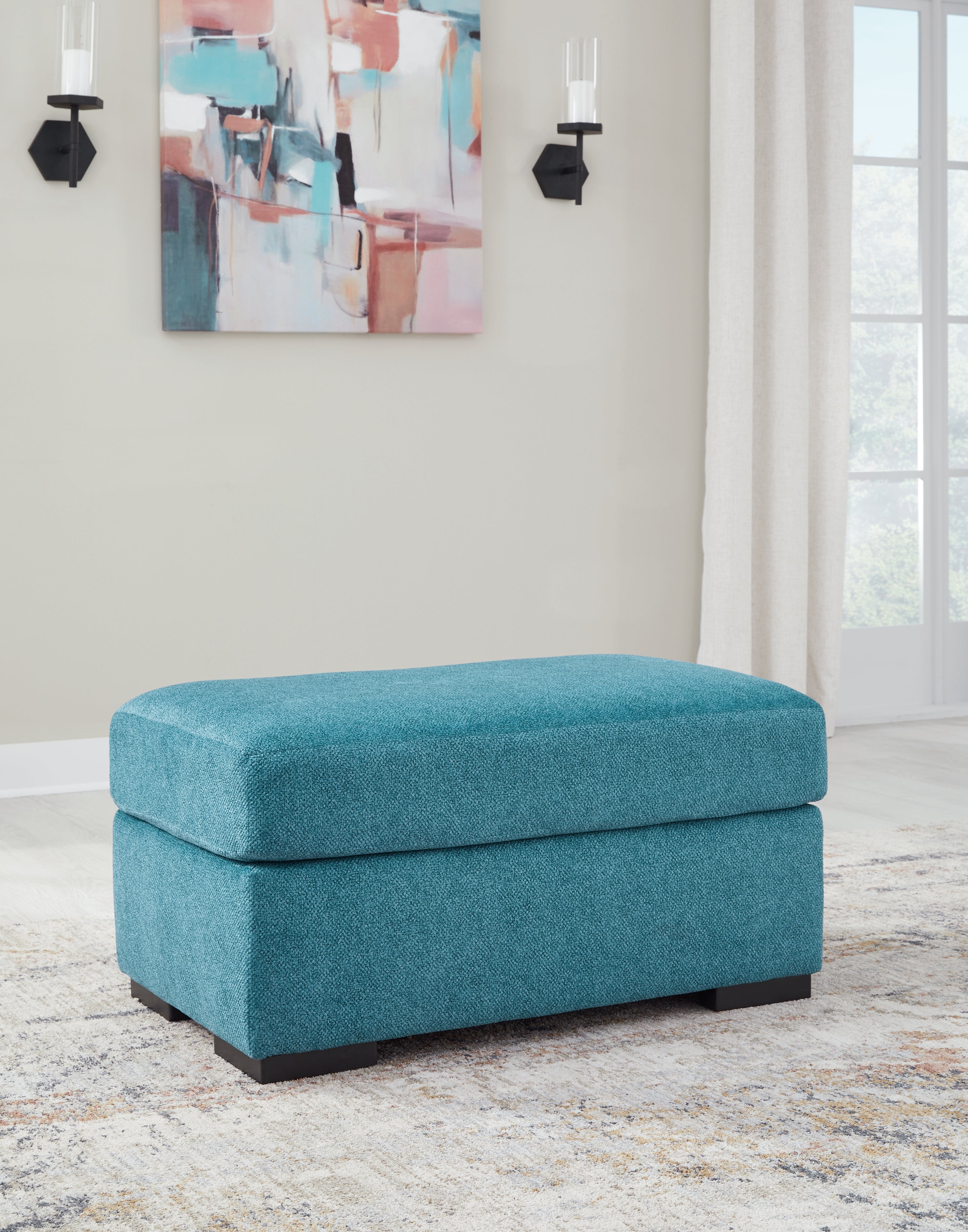 A2Z Furniture - Ashley Furniture - Keerwick Living Room - Ottoman / Teal - 6750714