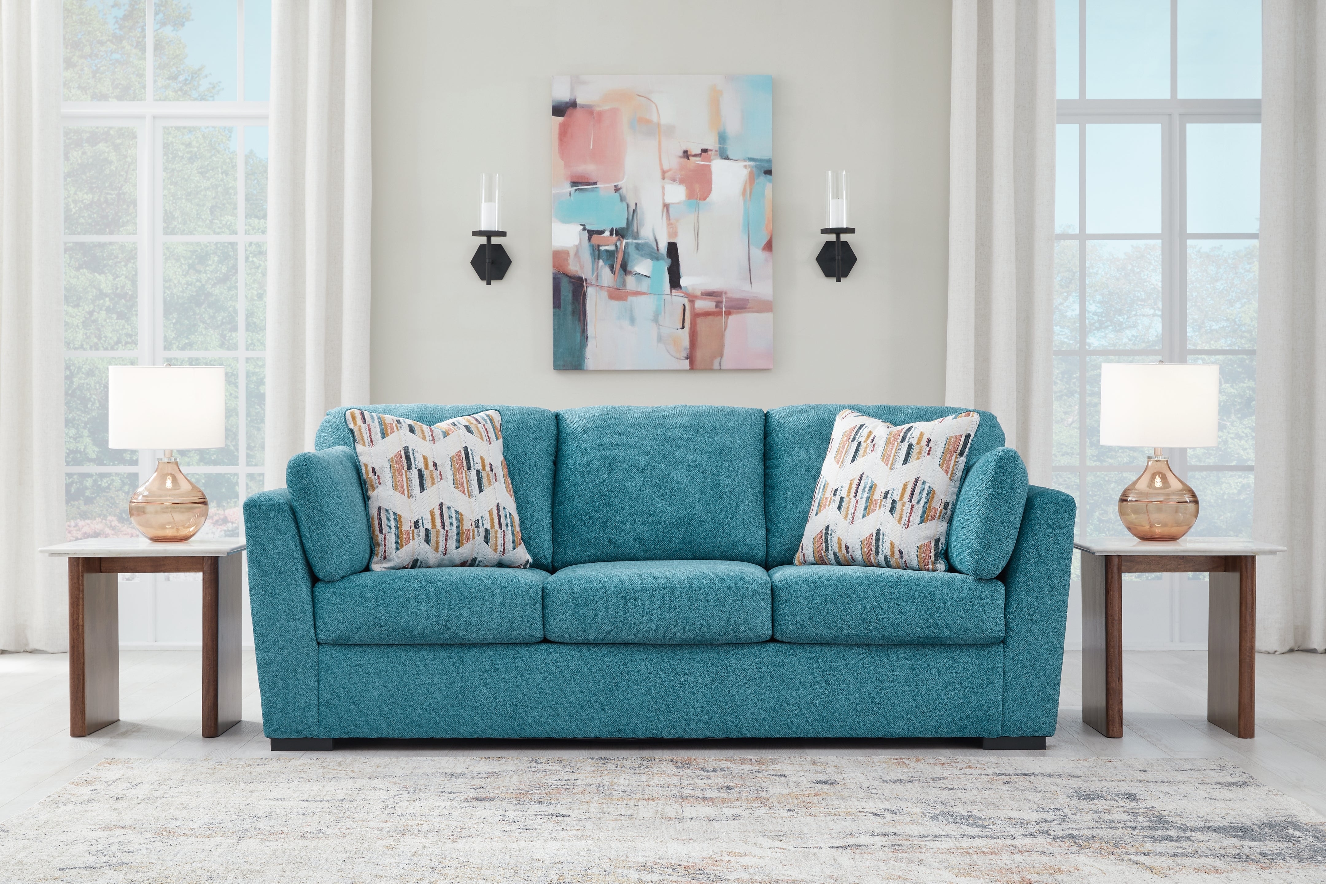 A2Z Furniture - Ashley Furniture - Keerwick Living Room - Sofa / Teal - 6750738