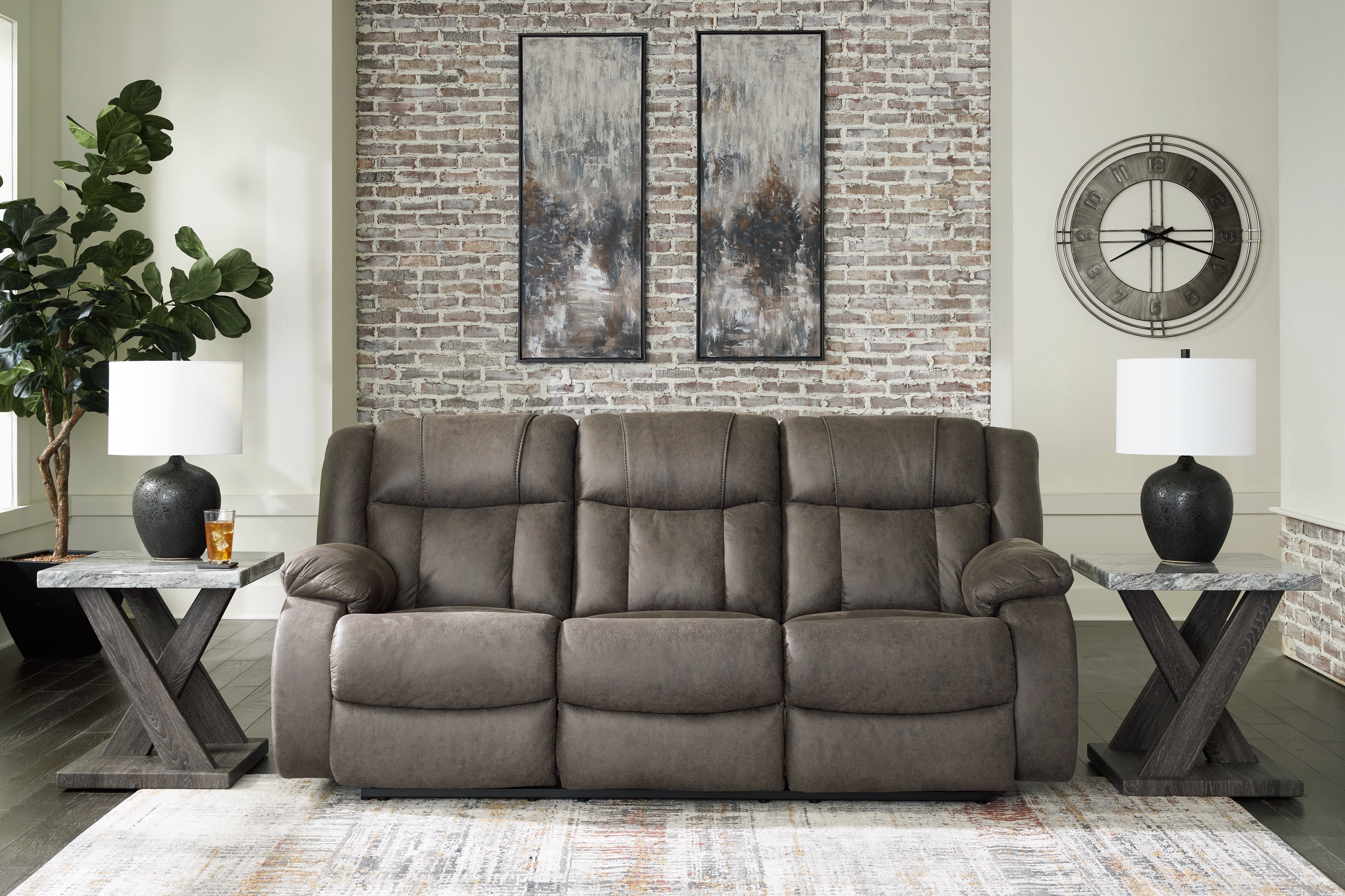 A2Z Furniture - Ashley Furniture - First Base Living Room - Rocker Recliner / Gunmetal - 6880425