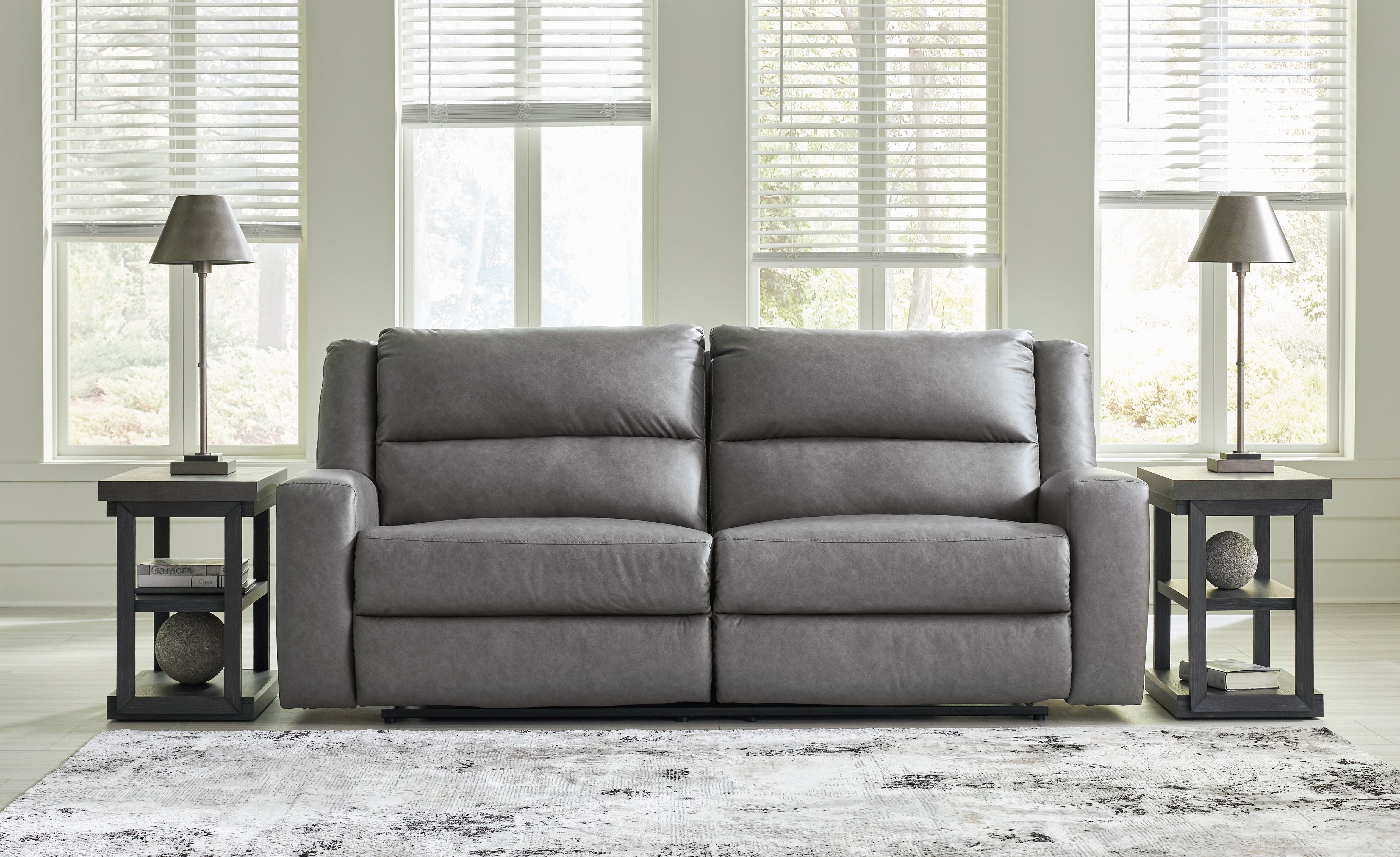 A2Z Furniture - Ashley Furniture - Brixworth Living Room - 2 Seat Reclining Sofa / Slate - 6910681