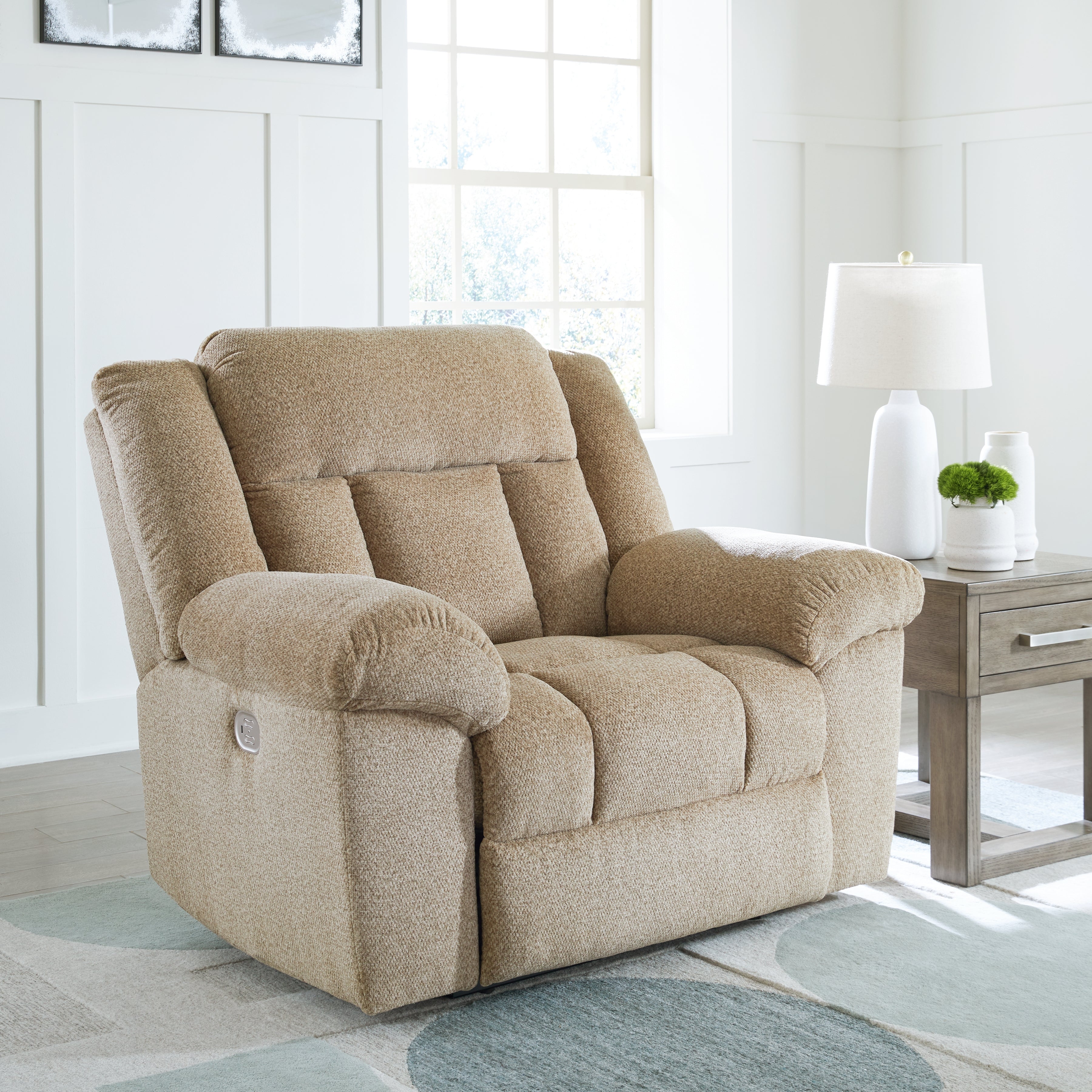 A2Z Furniture - Ashley Furniture - Tip-Off Living Room - PWR Recliner/ADJ Headrest / Wheat - 6930582