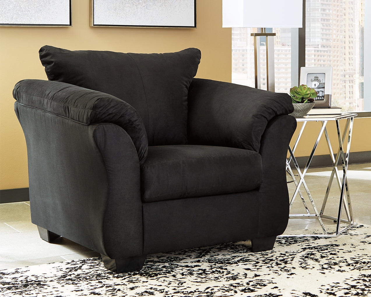 A2Z Furniture - Ashley Furniture - Darcy Living Room - Chair / Black - 7500820