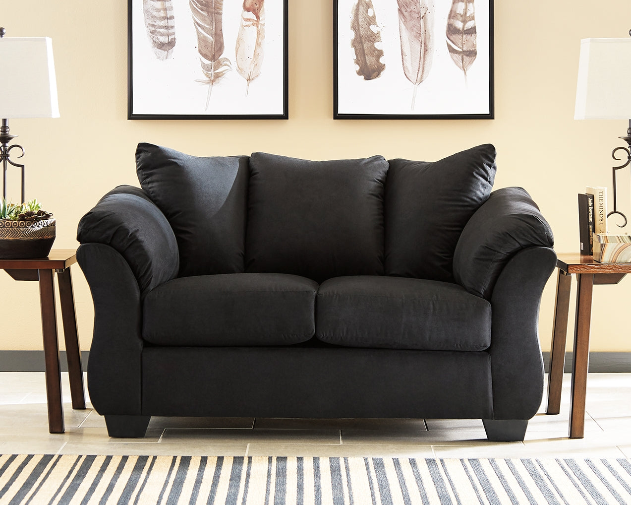 A2Z Furniture - Ashley Furniture - Darcy Living Room - Loveseat / Black - 7500835
