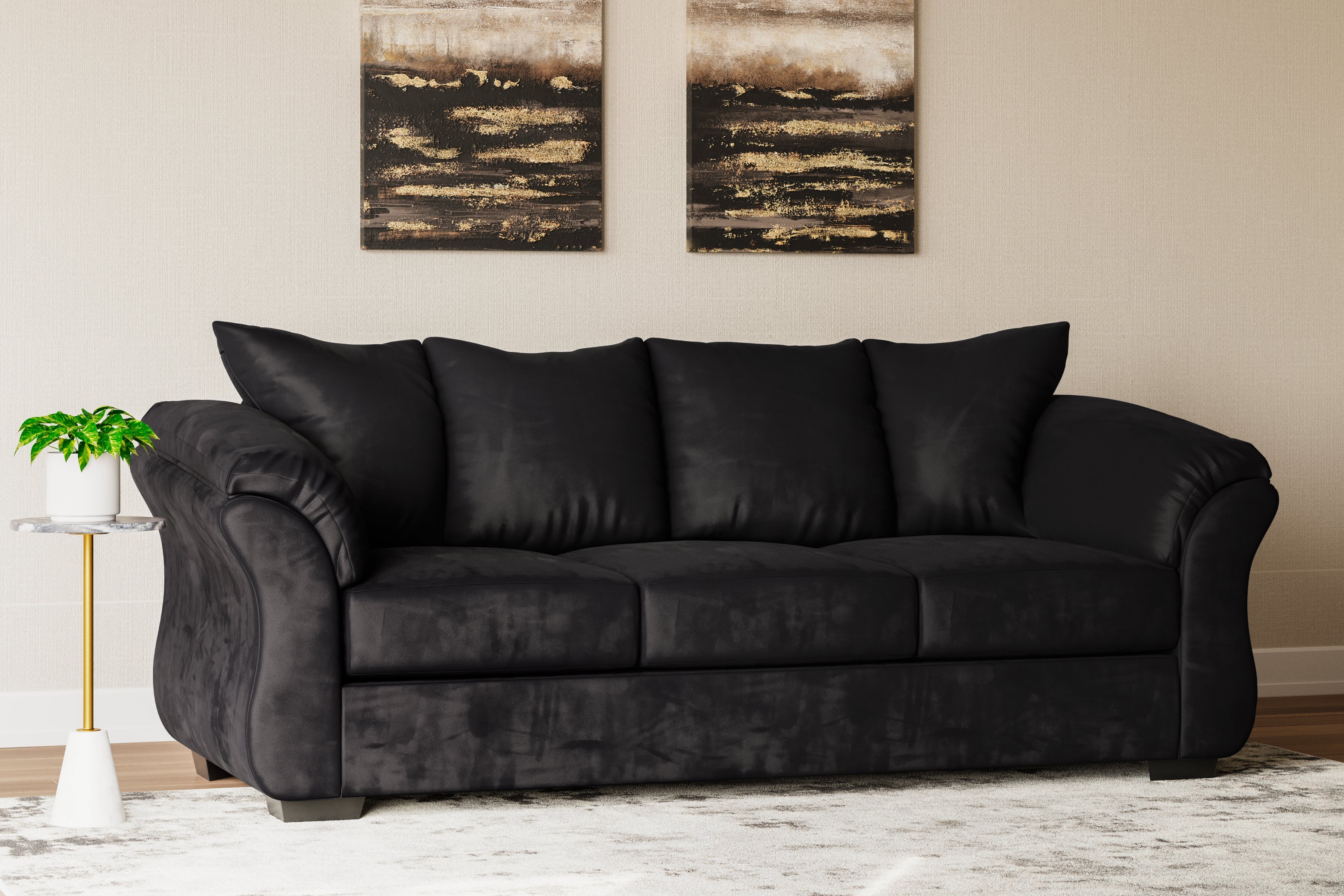 A2Z Furniture - Ashley Furniture - Darcy Living Room - Sofa / Black - 7500838