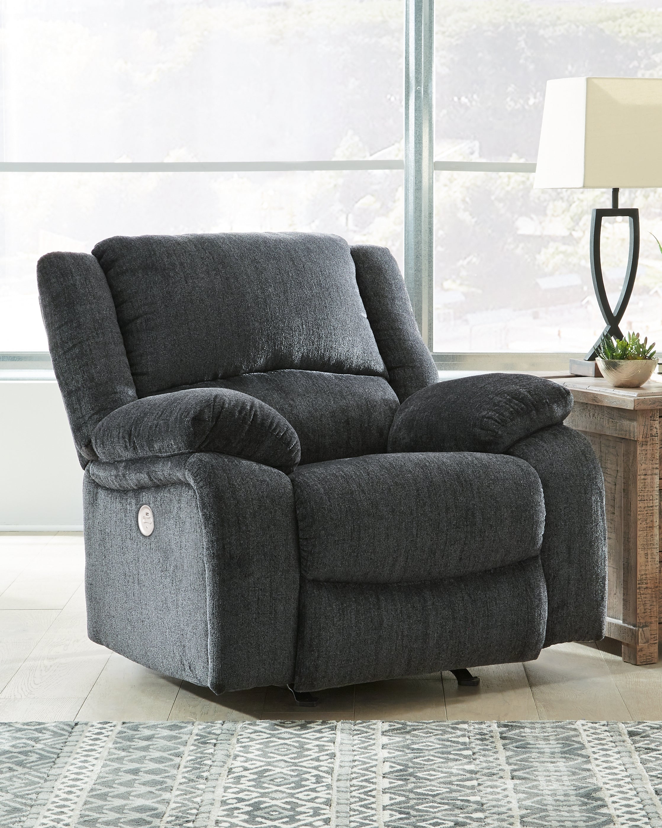 A2Z Furniture - Ashley Furniture - Draycoll Living Room - Power Rocker Recliner / Slate - 7650498