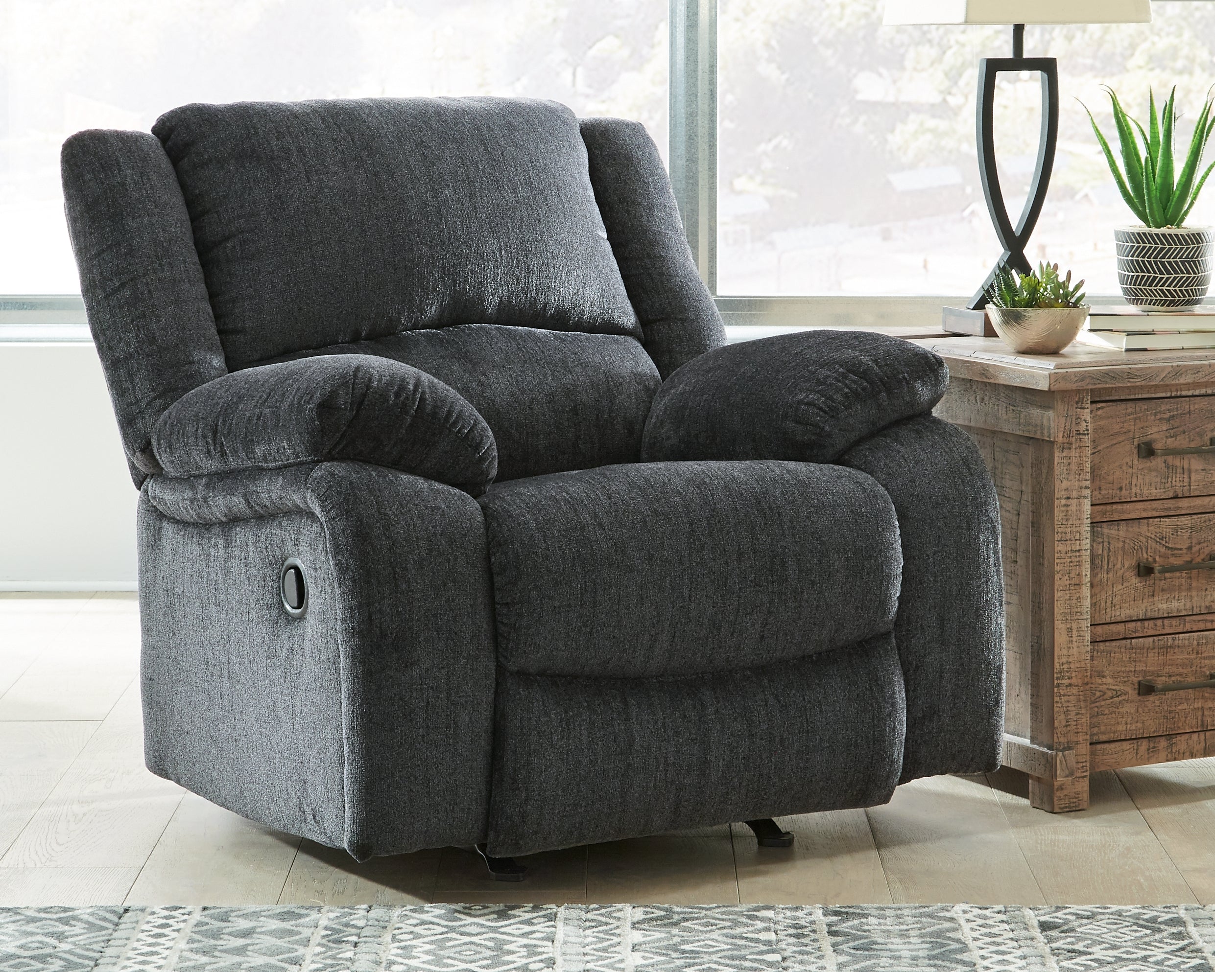 A2Z Furniture - Ashley Furniture - Draycoll Living Room - Rocker Recliner / Slate - 7650425