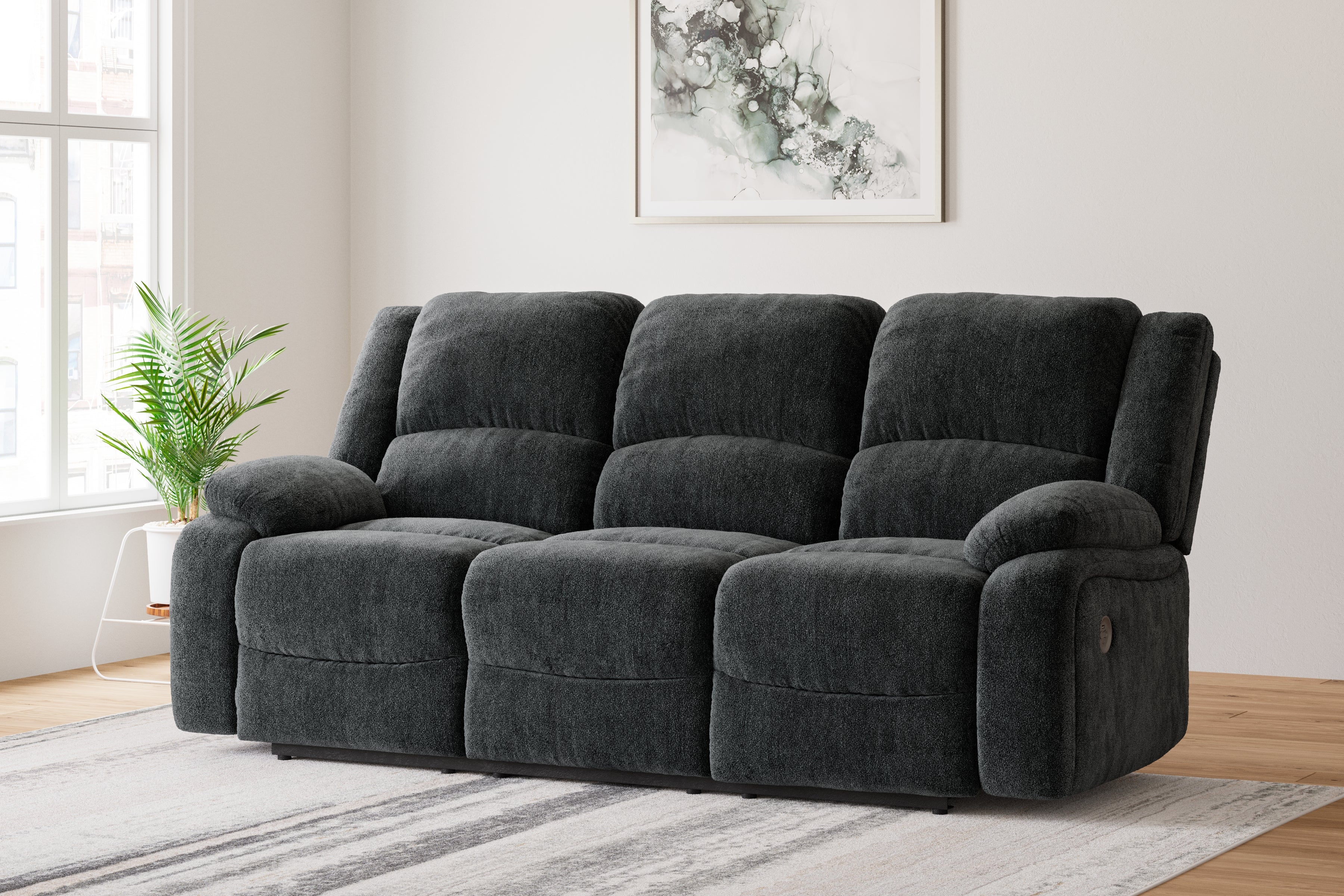 A2Z Furniture - Ashley Furniture - Draycoll Living Room - Reclining Power Sofa / Slate - 7650487