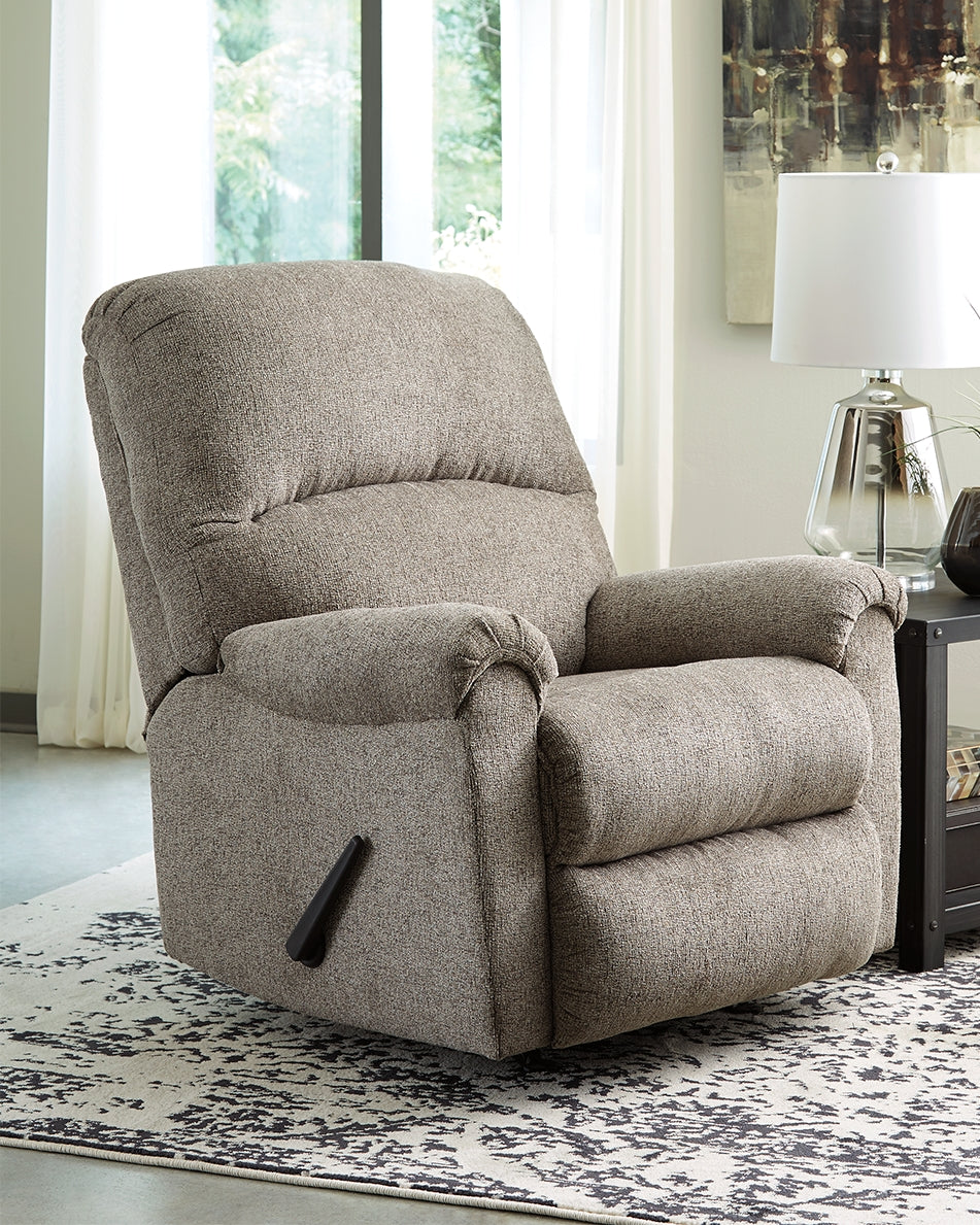 A2Z Furniture - Ashley Furniture - Ballinasloe Living Room - Rocker Recliner / Platinum - 8070225