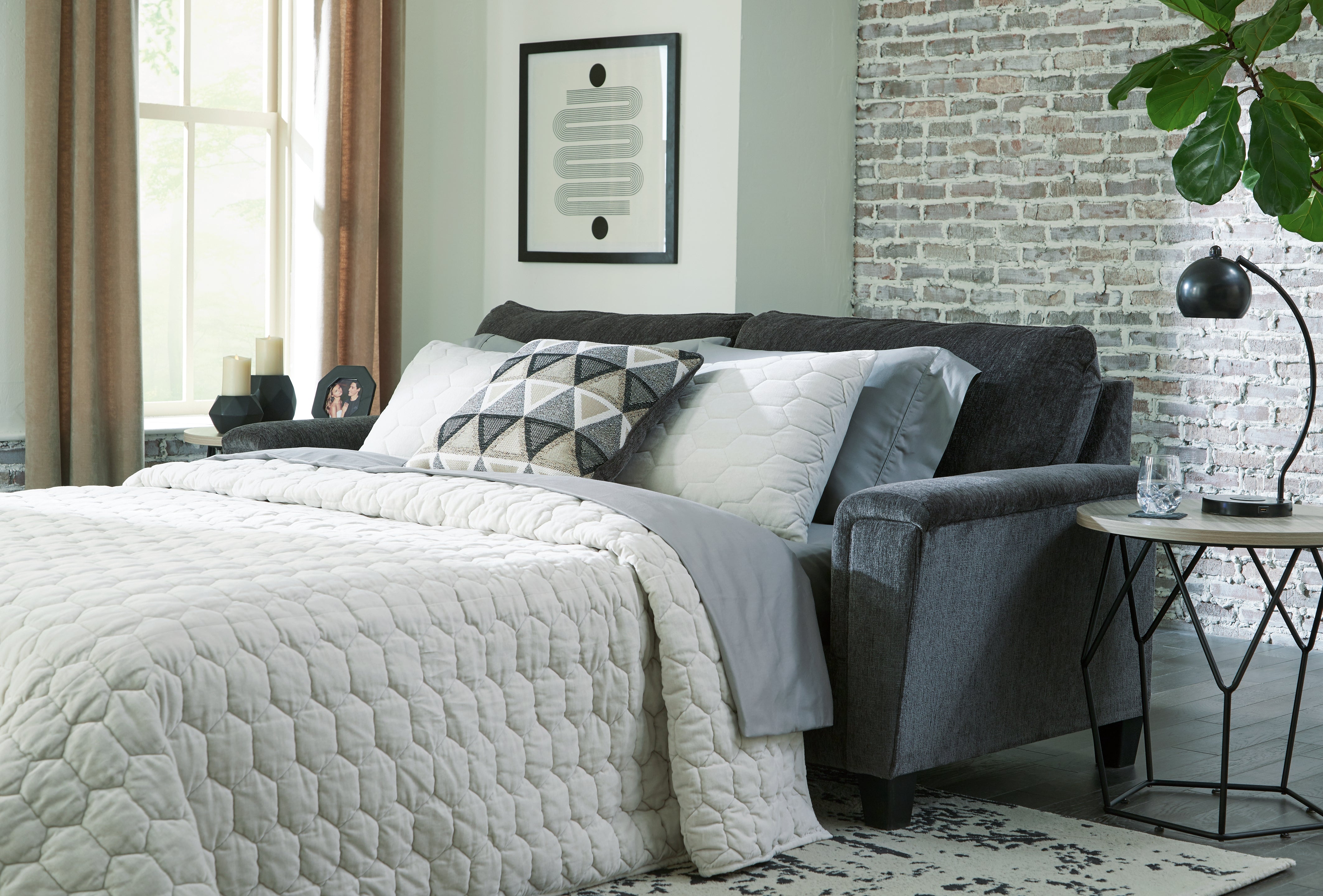 A2Z Furniture - Ashley Furniture - Abinger Living Room - Queen Sofa Sleeper / Smoke - 8390539