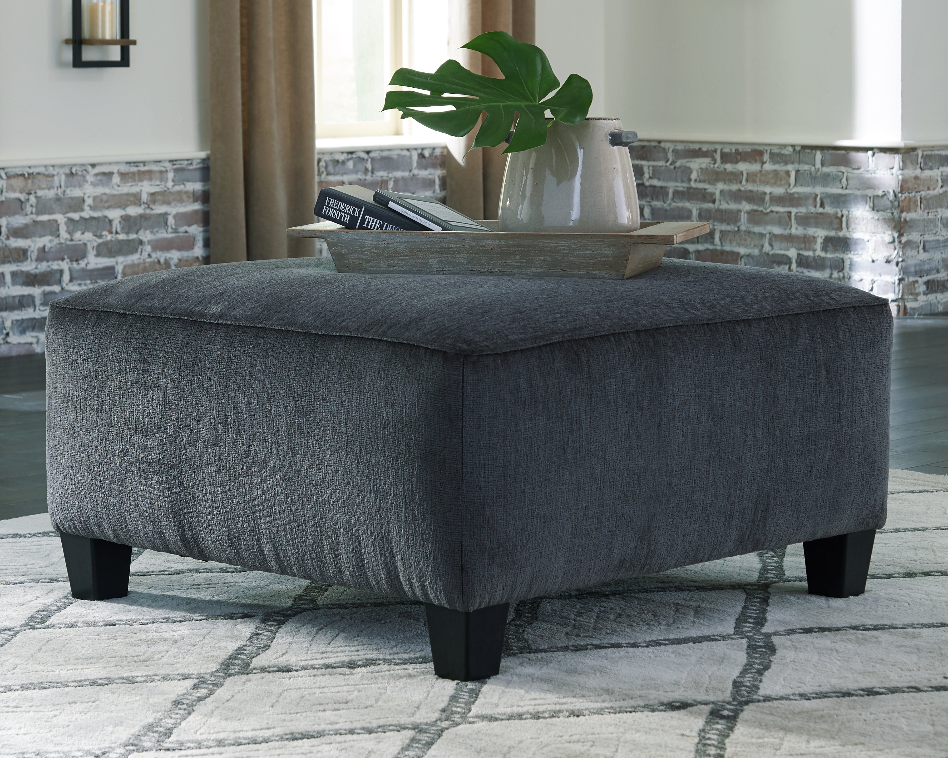 A2Z Furniture - Ashley Furniture - Abinger Living Room - Oversized Accent Ottoman / Smoke - 8390508