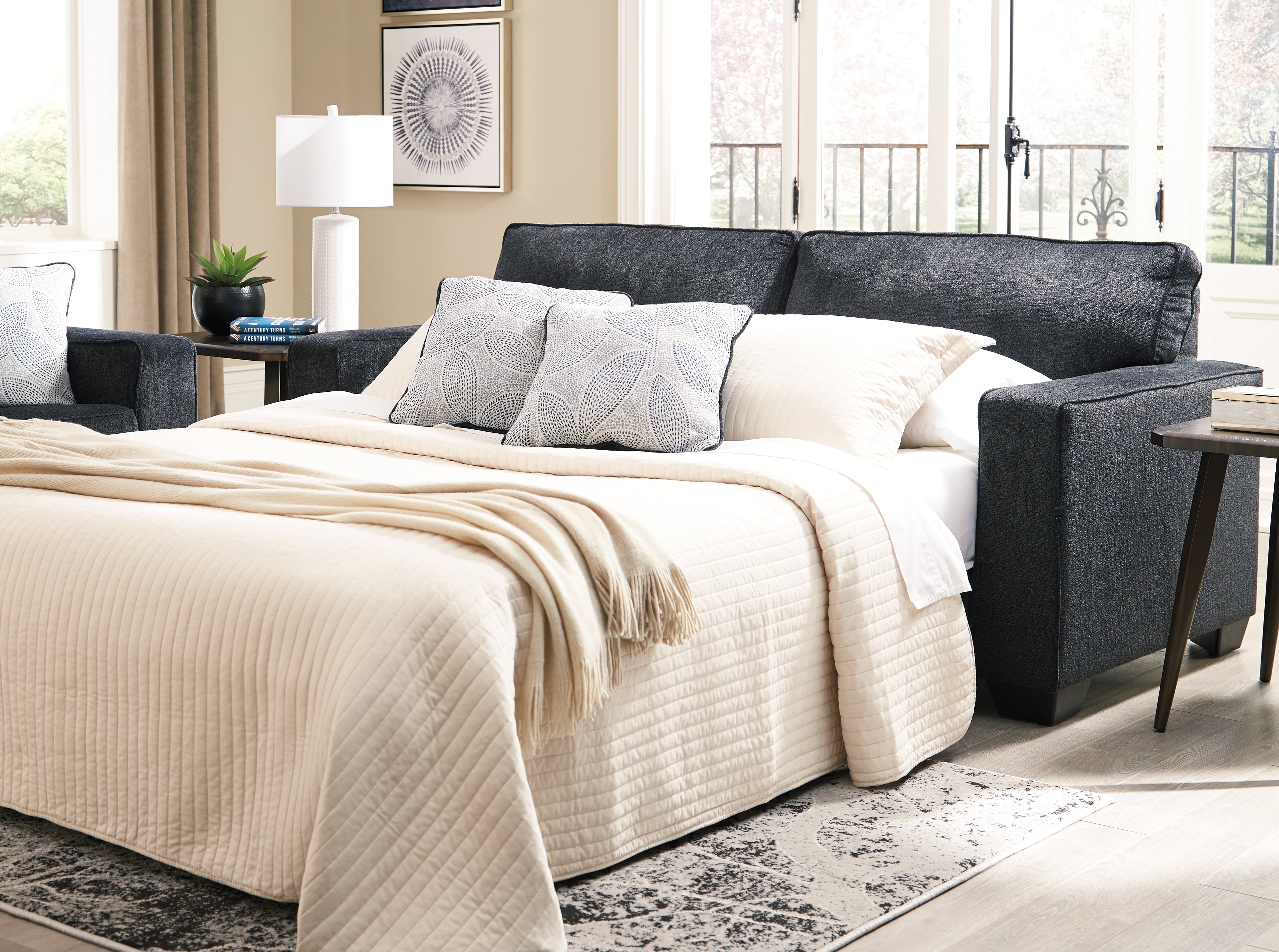 A2Z Furniture - Ashley Furniture - Altari Living Room - Queen Sofa Sleeper / Slate - 8721339