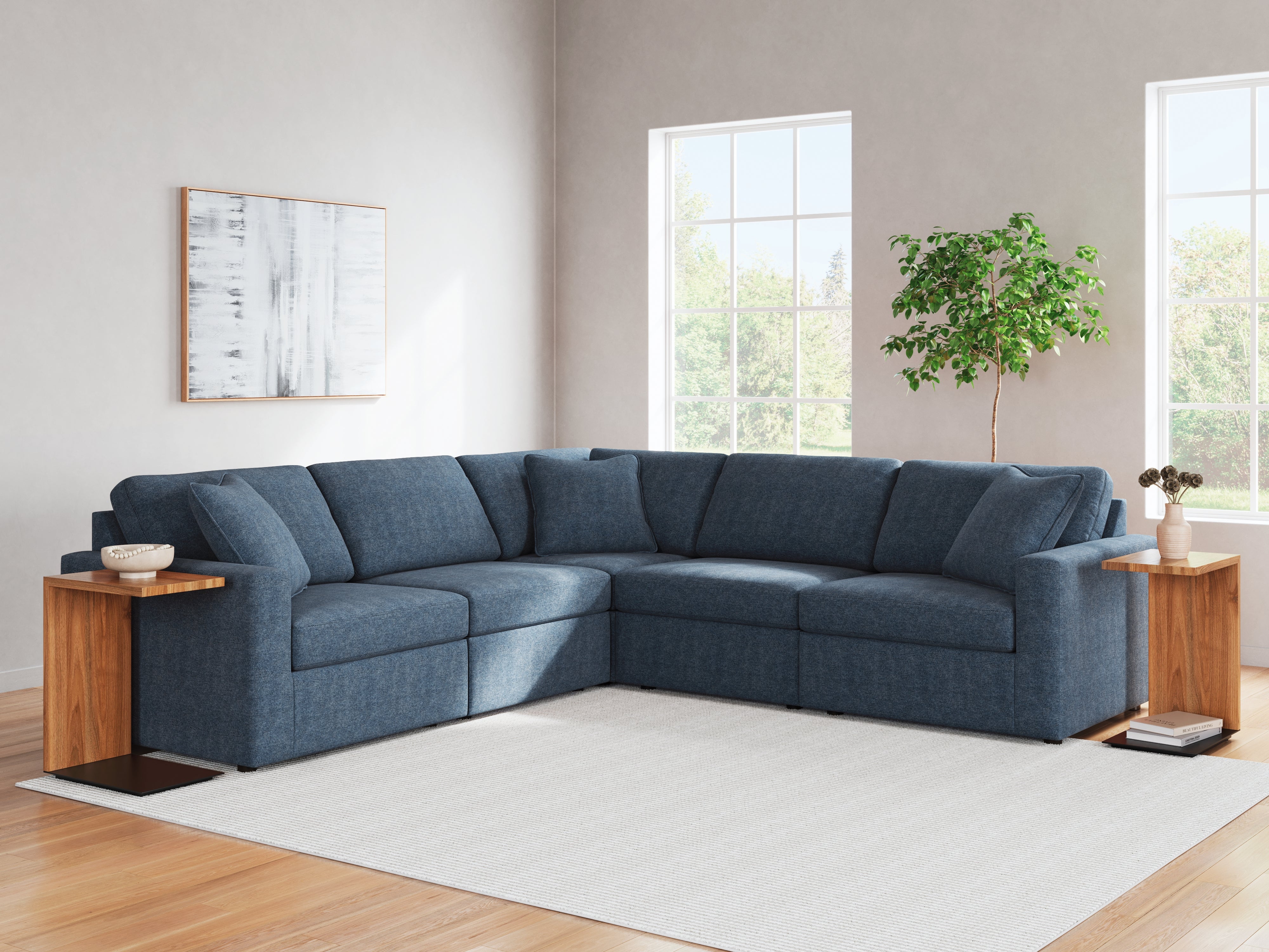 A2Z Furniture - Ashley Furniture - Modmax Sectional - RAF 5-Piece Sectional / Ink - 92101S6