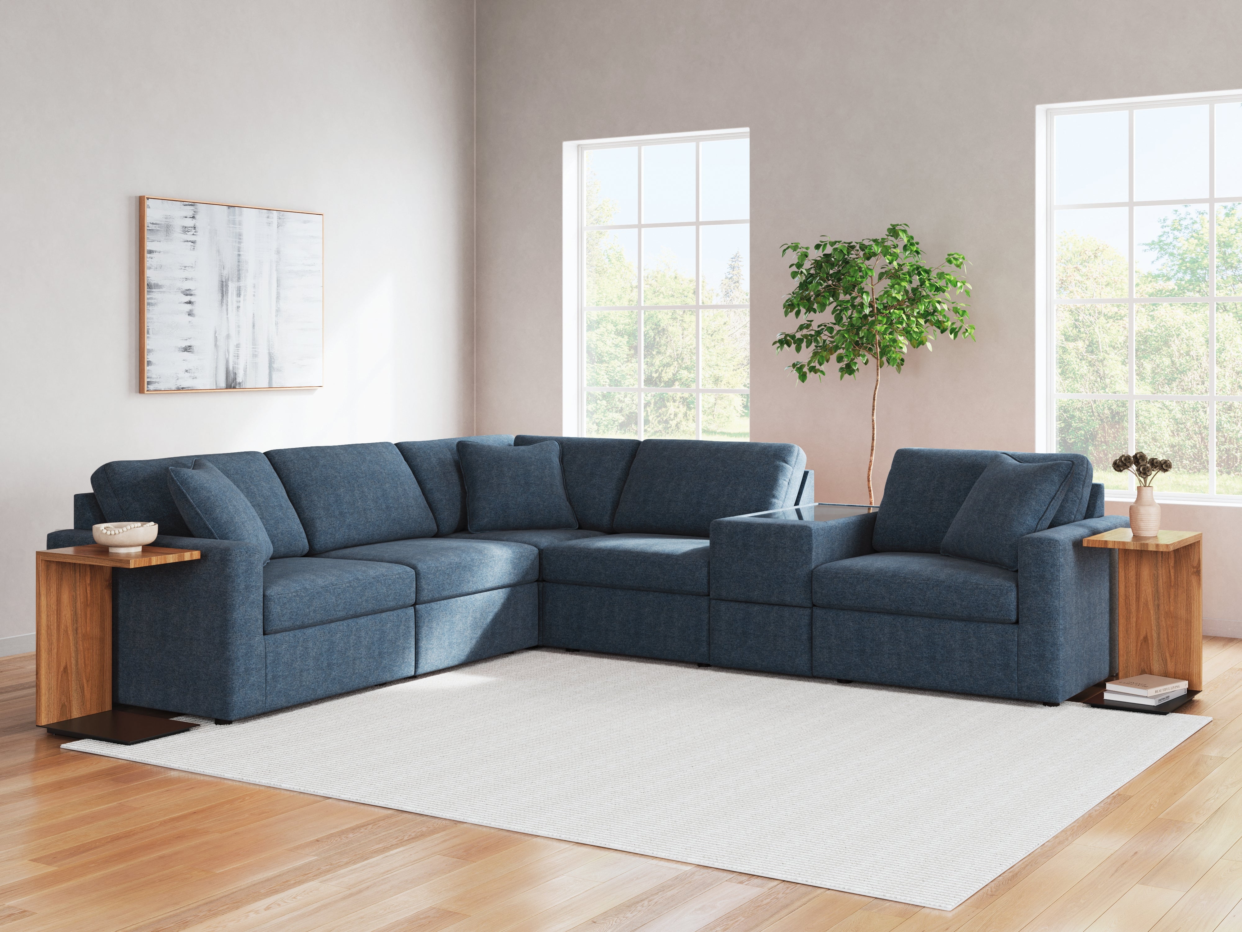 A2Z Furniture - Ashley Furniture - Modmax Sectional - RAF 6-Piece Sectional / Ink - 92101S7