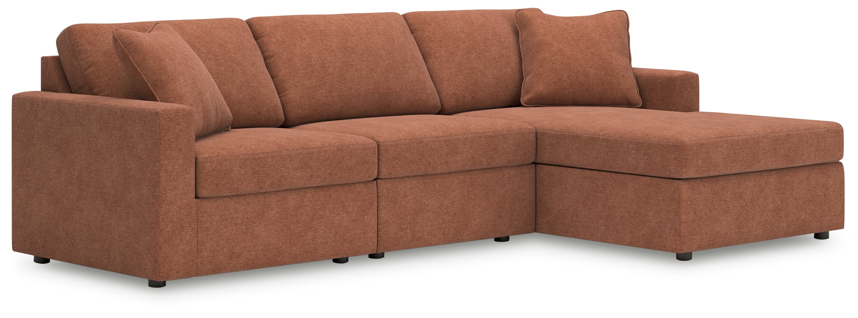 A2Z Furniture - Ashley Furniture - Modmax Sectional - RAF 3-Piece Sectional with Chaise / Spice - 92102S18
