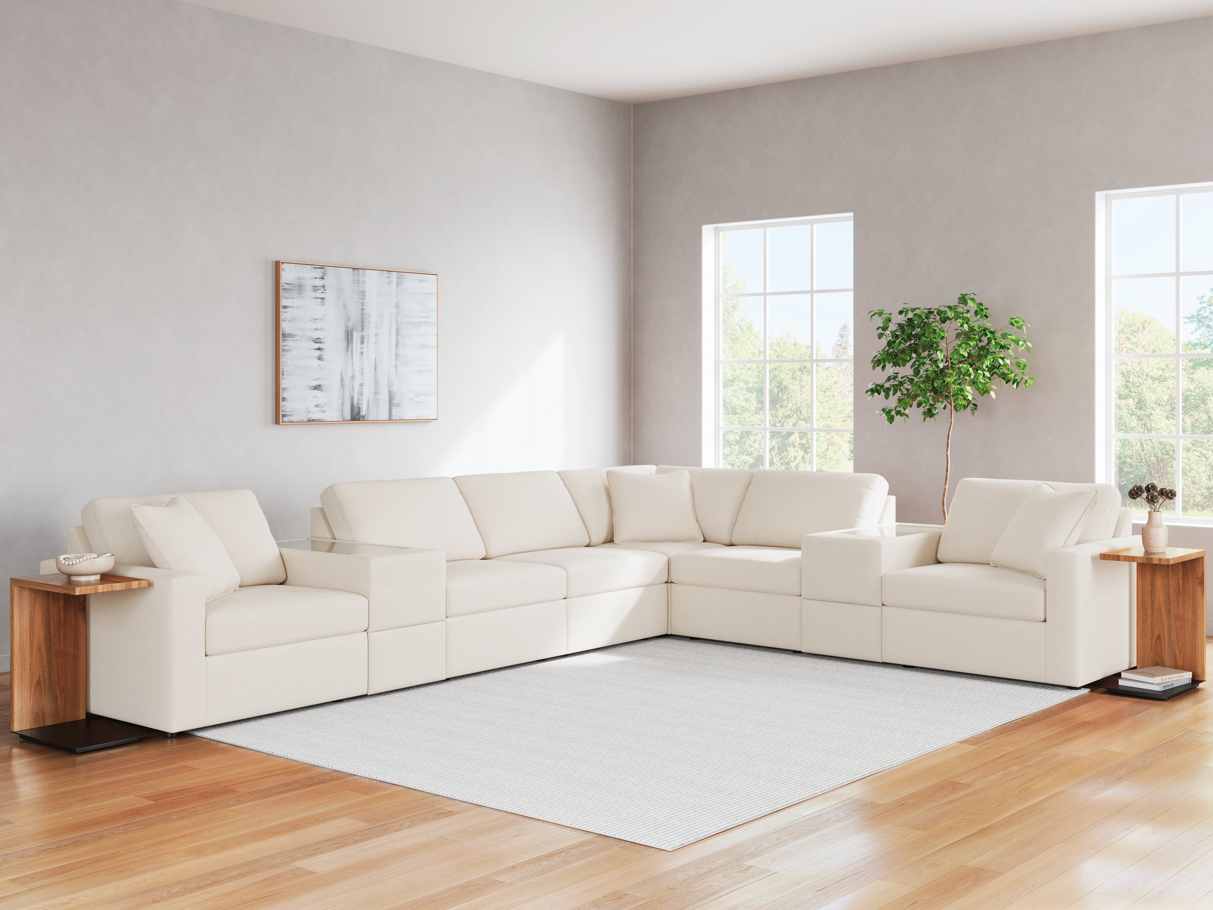 A2Z Furniture - Ashley Furniture - Modmax Sectional - RAF 8-Piece Sectional / Oyster - 92103S11