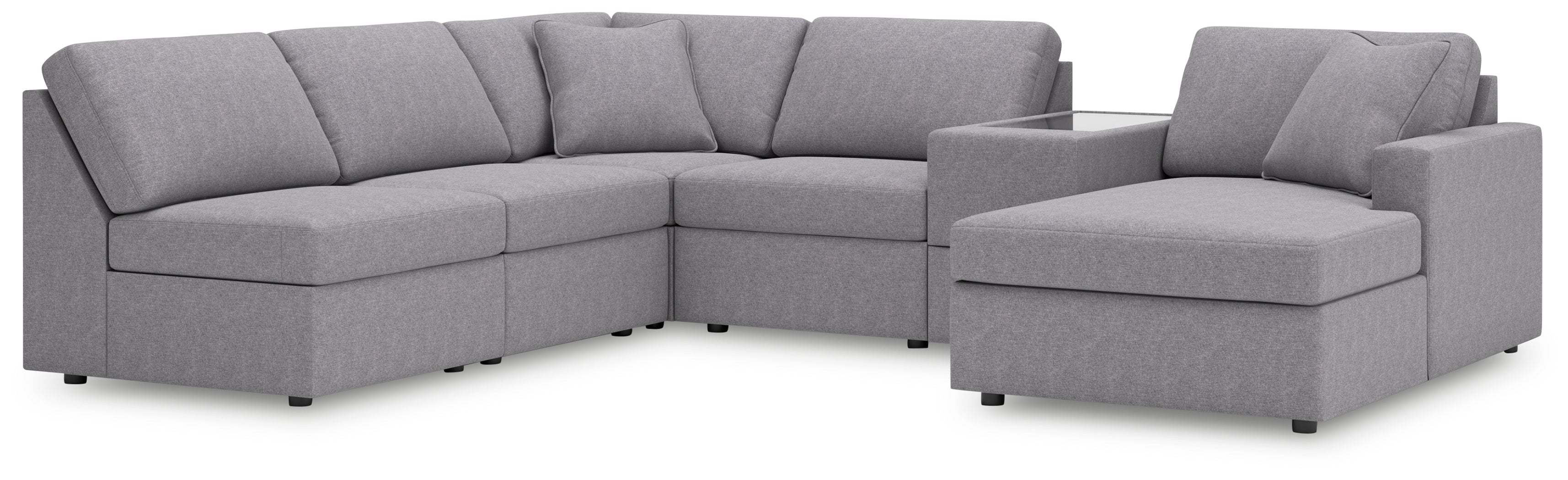 A2Z Furniture - Ashley Furniture - Modmax Sectional - 6-Piece Sectional with Chaise and Storage Console / Granite - 92104S22