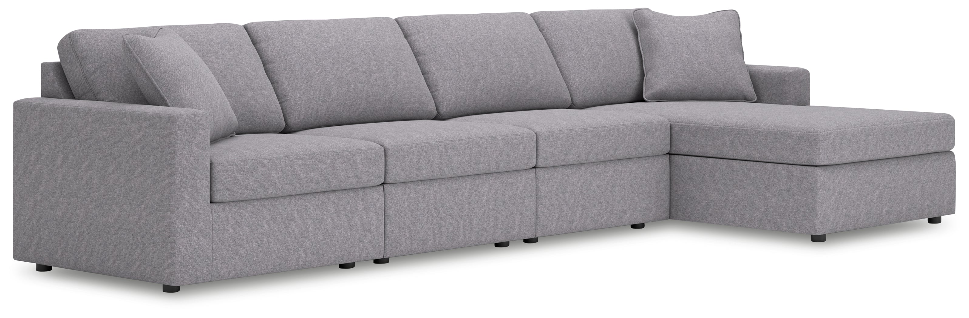 A2Z Furniture - Ashley Furniture - Modmax Sectional - RAF 4-Piece Sectional with Chaise / Granite - 92104S27