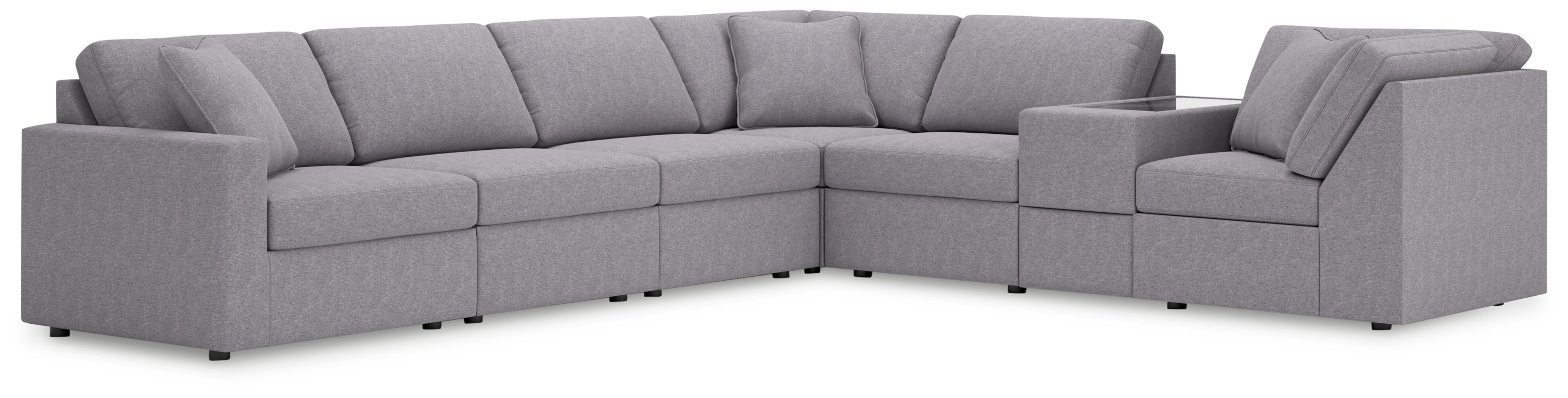 A2Z Furniture - Ashley Furniture - Modmax Sectional - RAF 7-Piece Sectional / Granite - 92104S33
