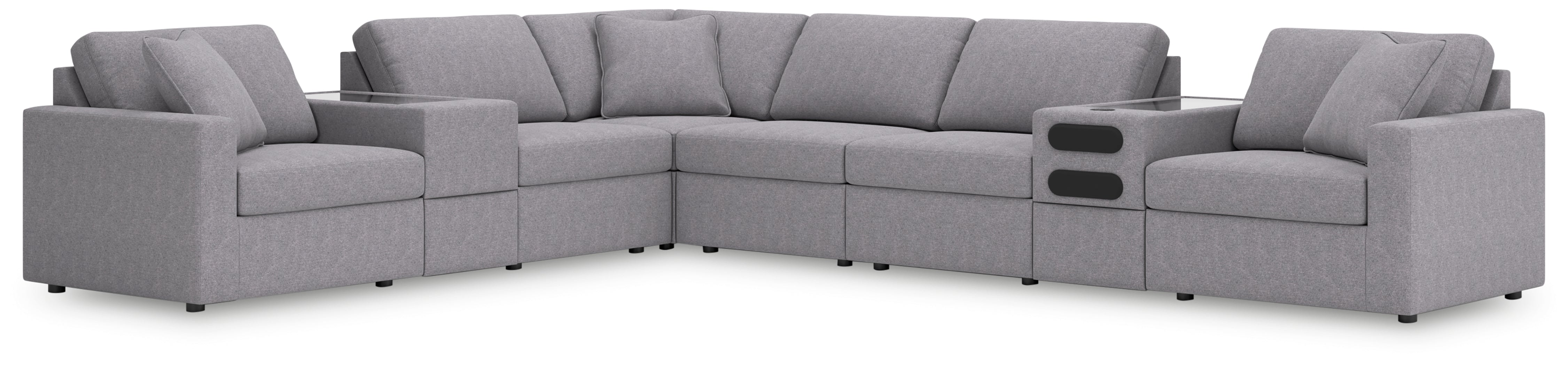 A2Z Furniture - Ashley Furniture - Modmax Sectional - RAF 8-Piece Sectional / Granite - 92104S30