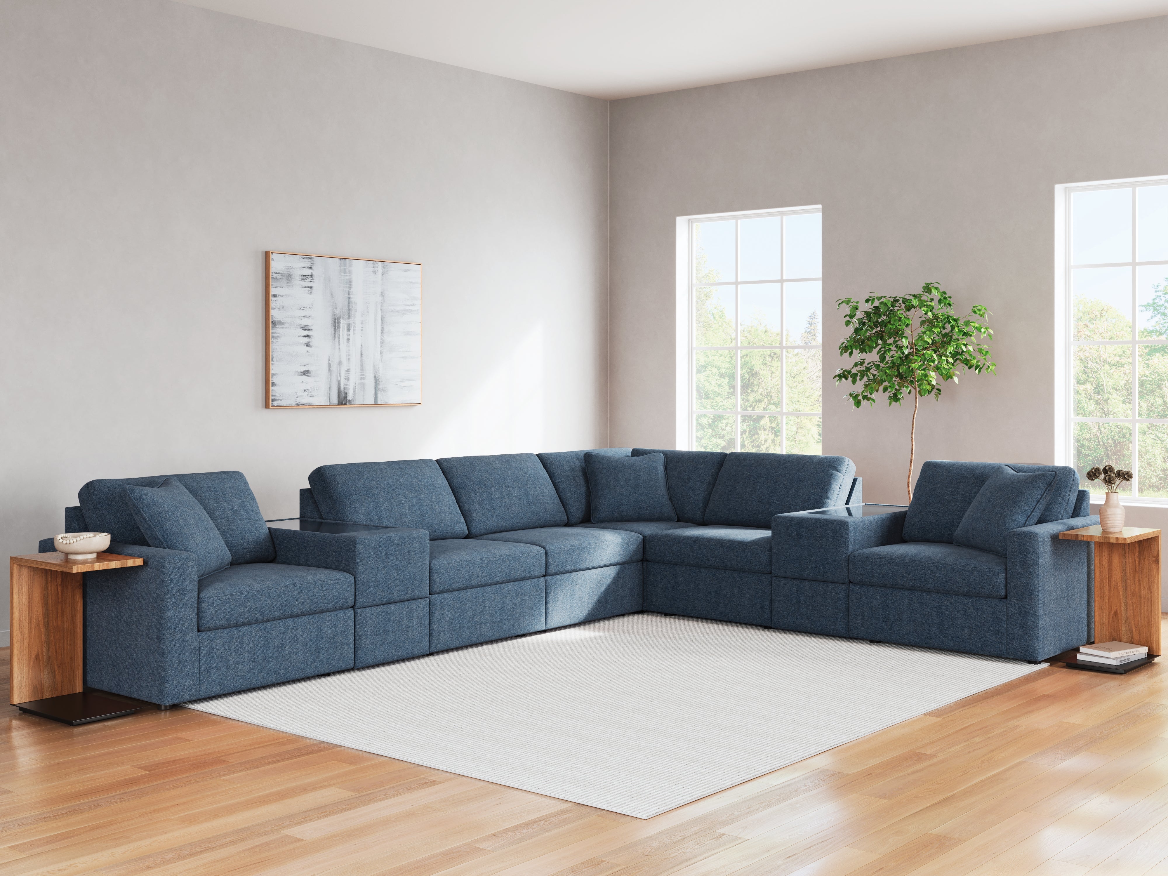 A2Z Furniture - Ashley Furniture - Modmax Sectional - RAF 8-Piece Sectional / Ink - 92121S11