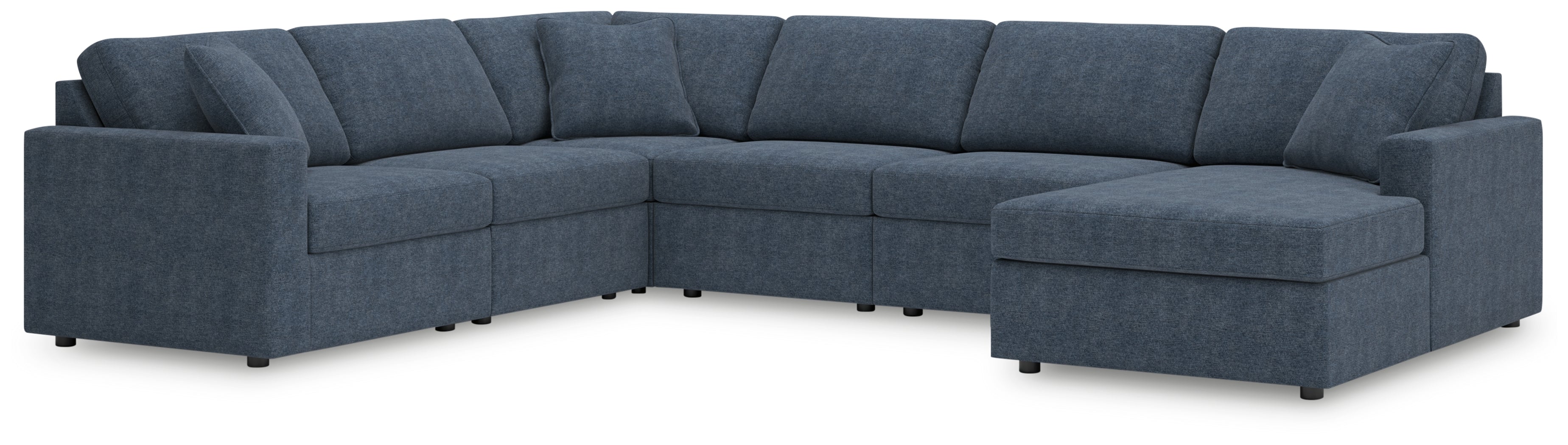 A2Z Furniture - Ashley Furniture - Modmax Sectional - RAF 6-Piece Sectional with Chaise / Ink - 92121S46