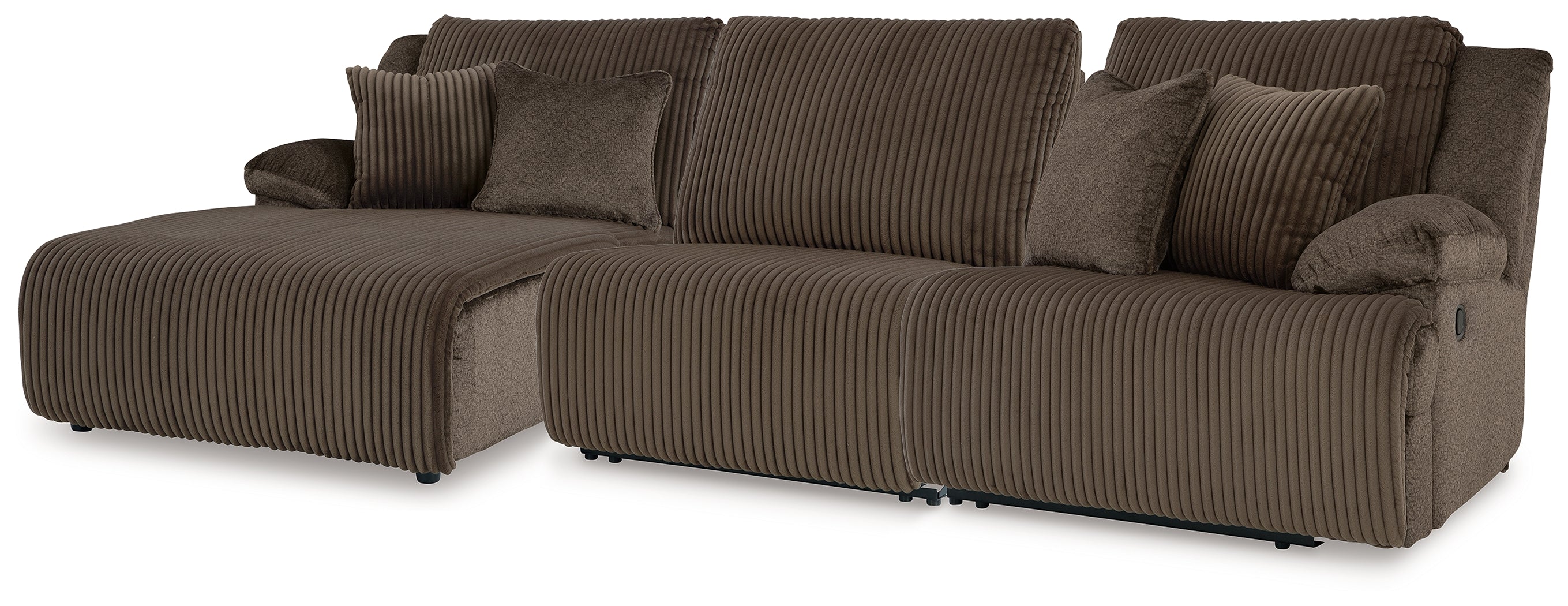A2Z Furniture - Ashley Furniture - Top Tier Sectional - 3-Piece Sofa Chaise Sectional / Chocolate - 92705S11