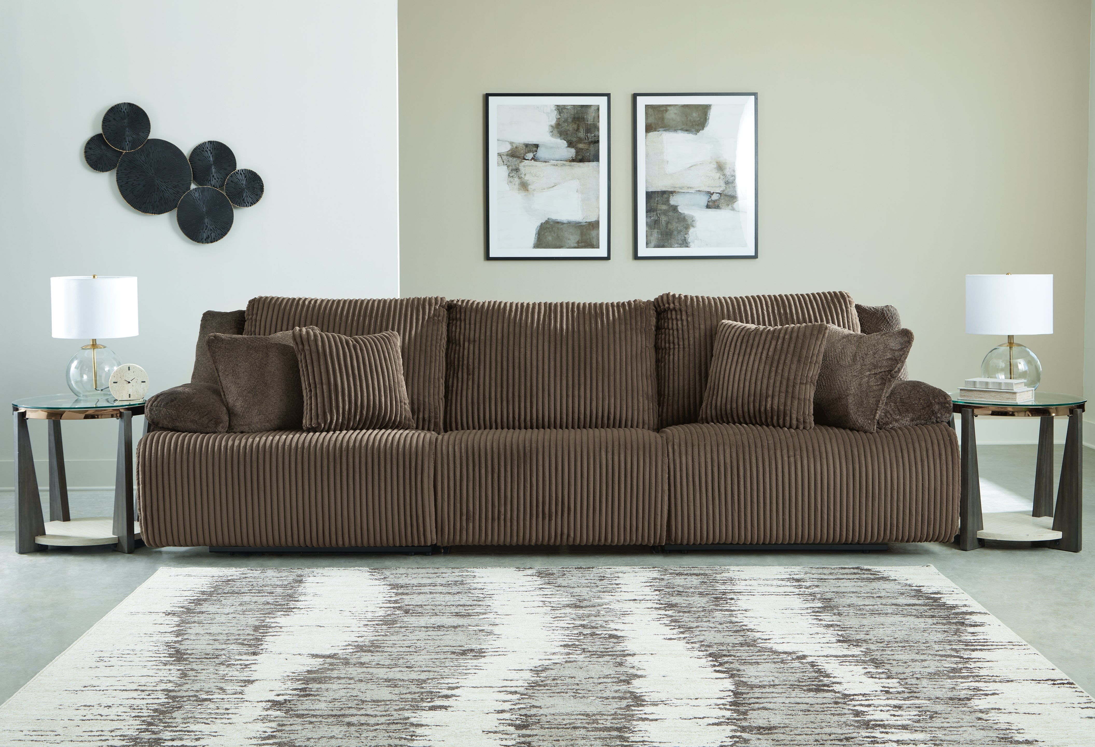 A2Z Furniture - Ashley Furniture - Top Tier Sectional - 3-Piece Sectional Sofa / Chocolate - 92705S8