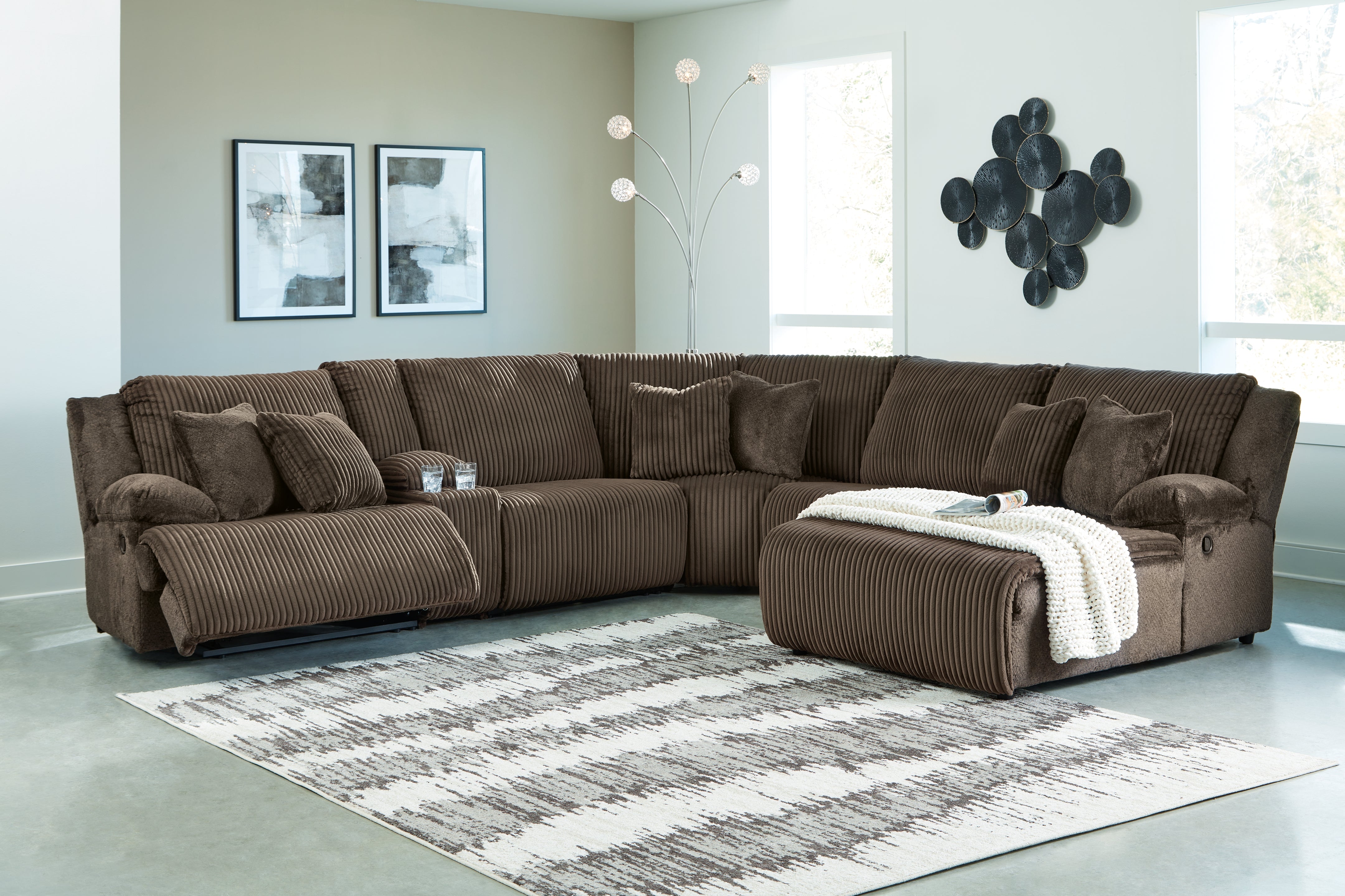 A2Z Furniture - Ashley Furniture - Top Tier Sectional - 3-Piece Sectional Chofa / Alloy - 92706S10