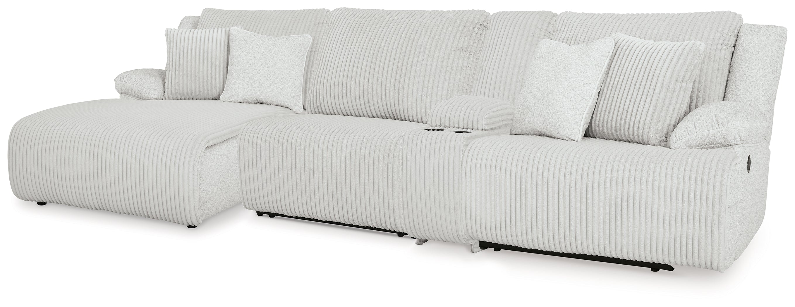 A2Z Furniture - Ashley Furniture - Top Tier Sectional - 4-Piece Reclining Sectional with Chaise / Alloy - 92706S12