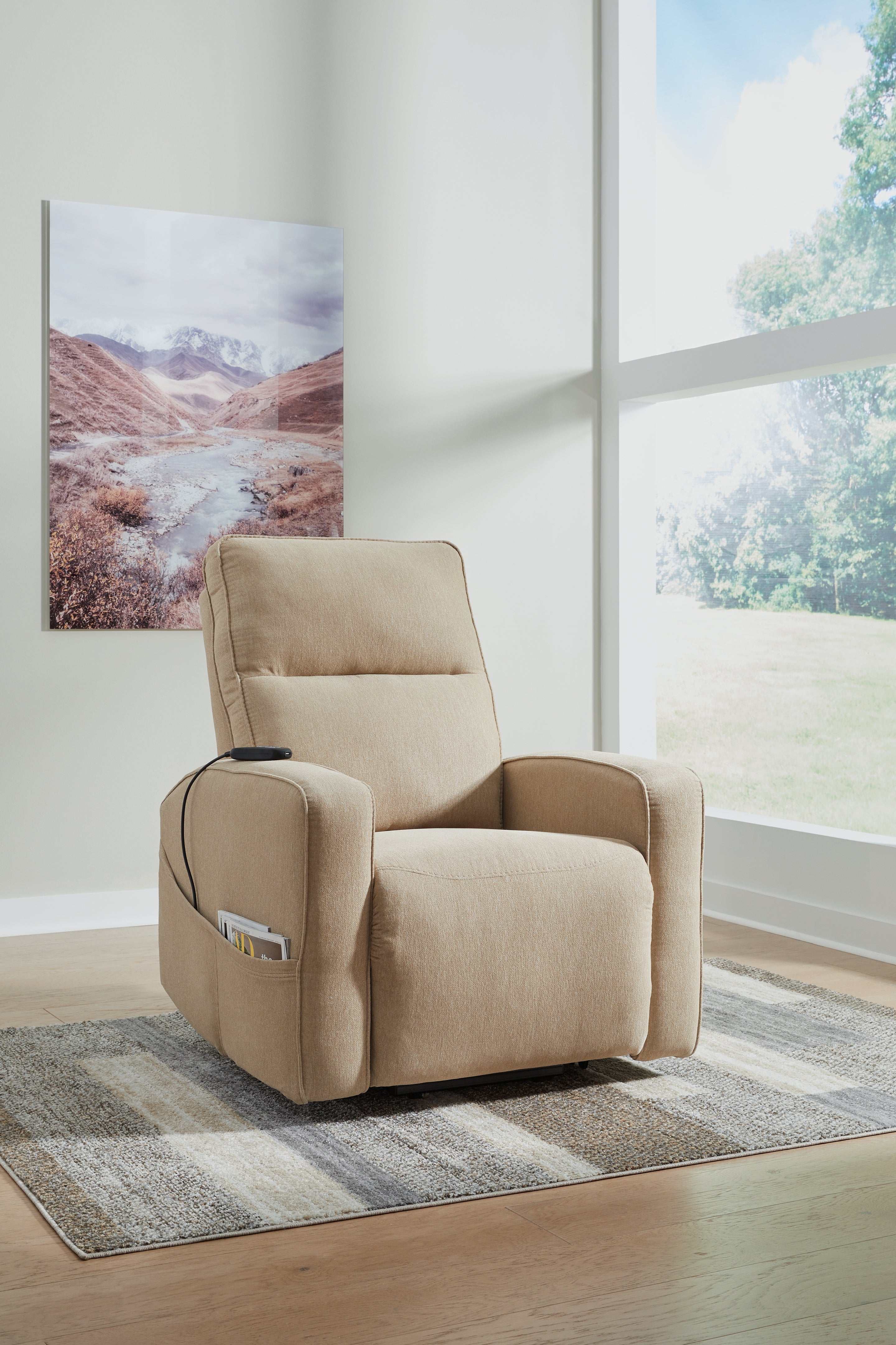 A2Z Furniture - Ashley Furniture - Starganza Living Room - Power Lift Recliner / Gray - 9370412