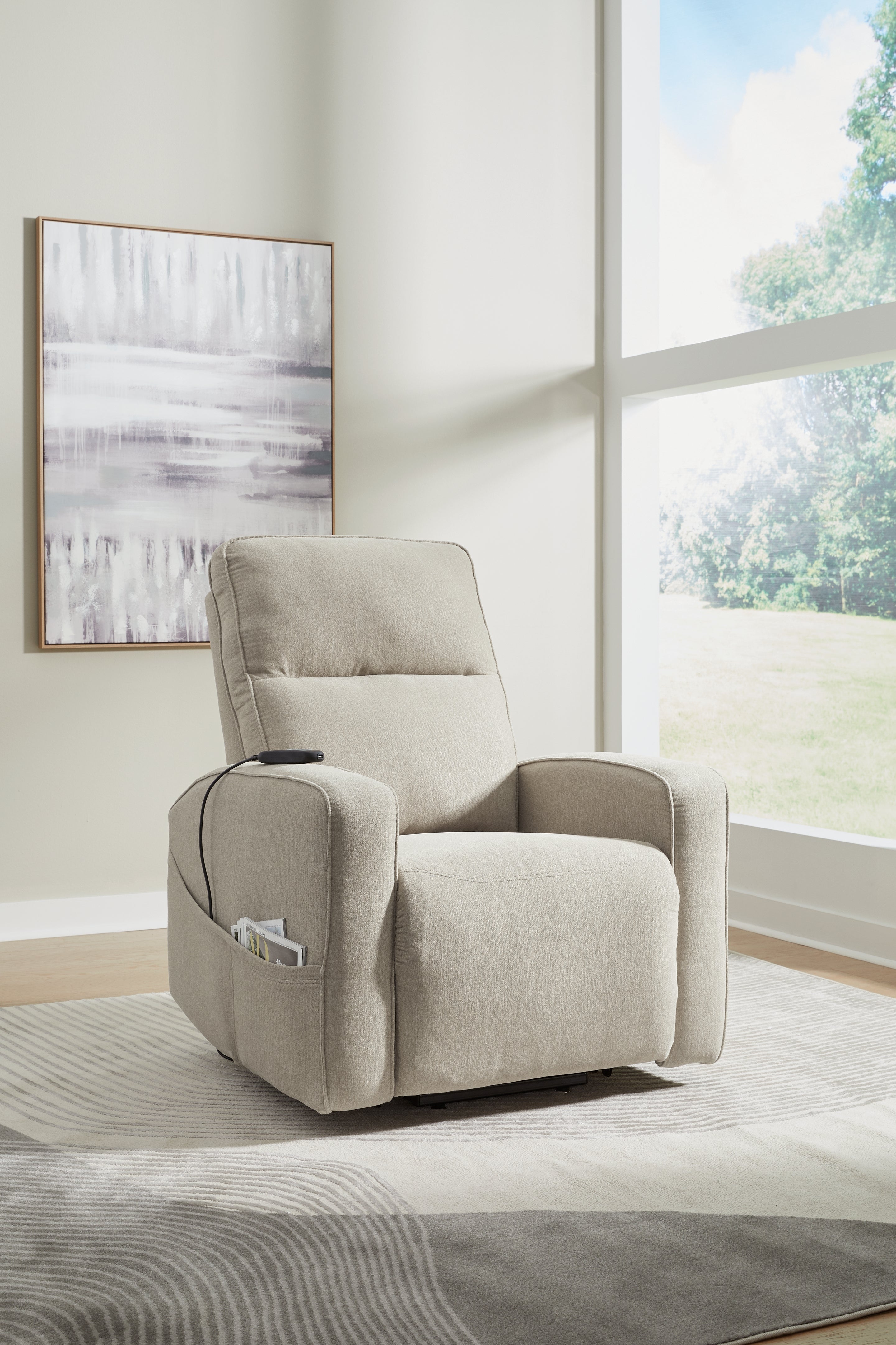 A2Z Furniture - Ashley Furniture - Starganza Living Room - Power Lift Recliner / Smoke - 9370512